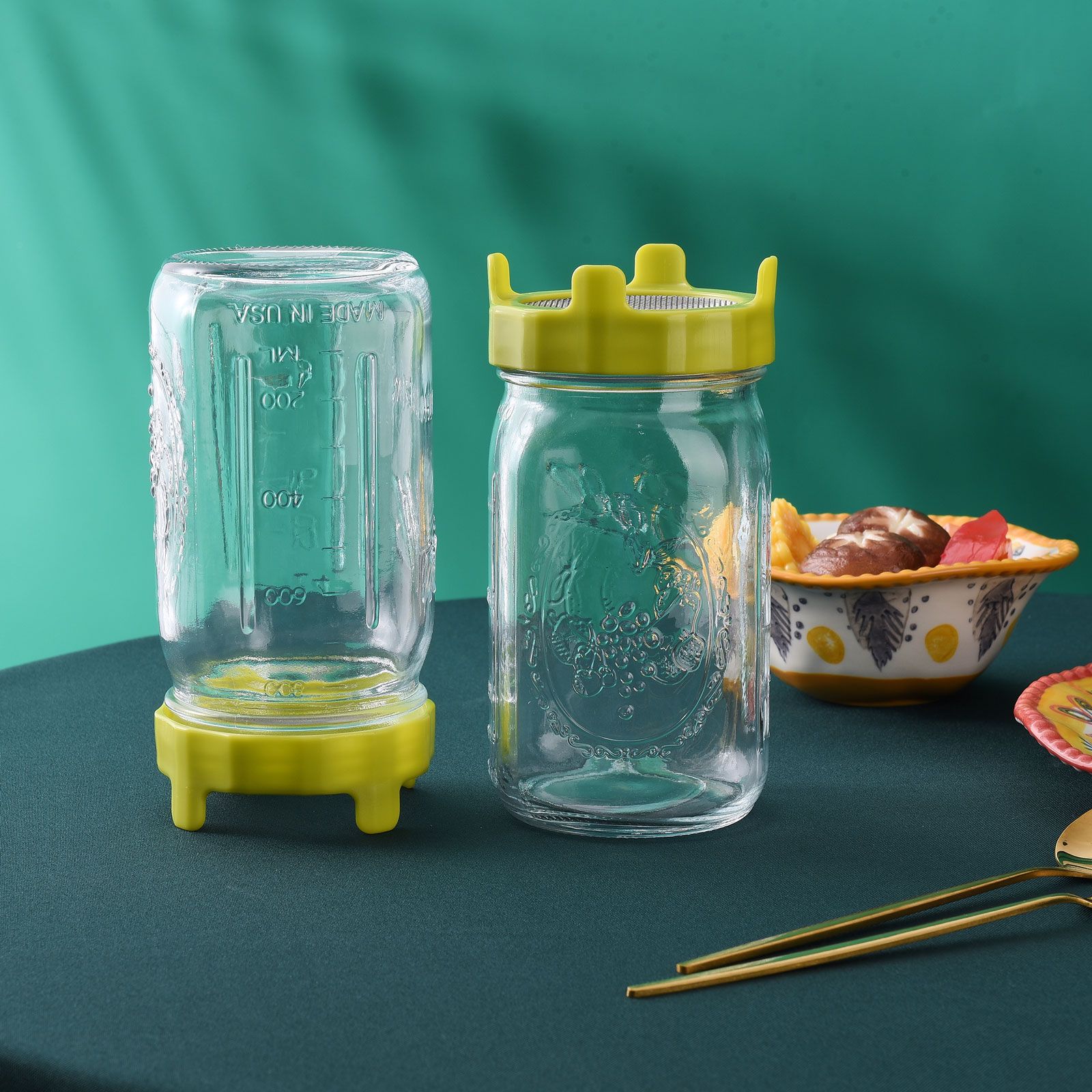 ABS Sprout Lid with Stainless Steel Screen for Wide Mouth Mason Jars view 13