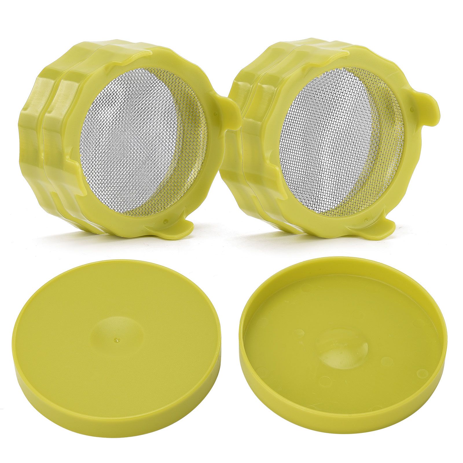 ABS Sprout Lid with Stainless Steel Screen for Wide Mouth Mason Jars — image 1