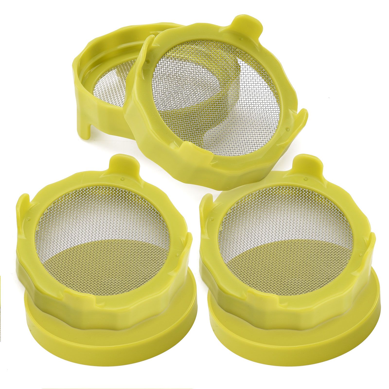 ABS Sprout Lid with Stainless Steel Screen for Wide Mouth Mason Jars view 2