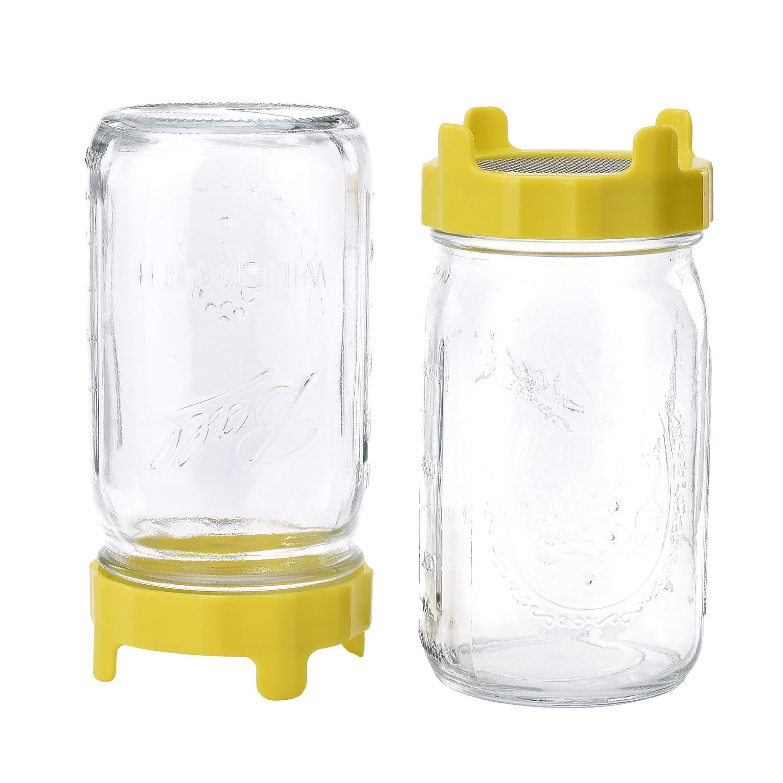 ABS Sprout Lid with Stainless Steel Screen for Wide Mouth Mason Jars view 3