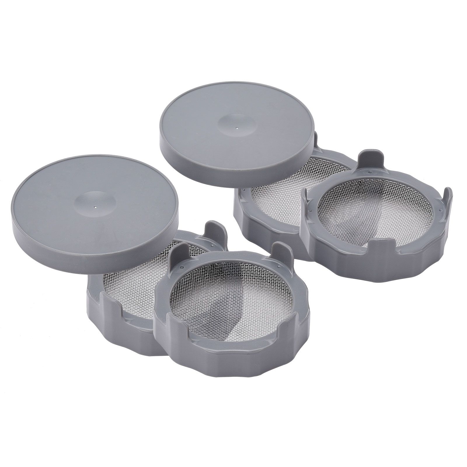 ABS Sprout Lid with Stainless Steel Screen for Wide Mouth Mason Jars — image 1
