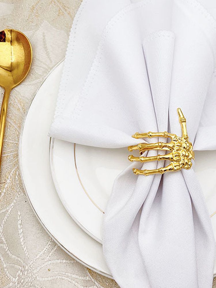 Wine Tableware Halloween Napkin Buckle Ghost Hand Napkin Ring Alloy Napkin view 7