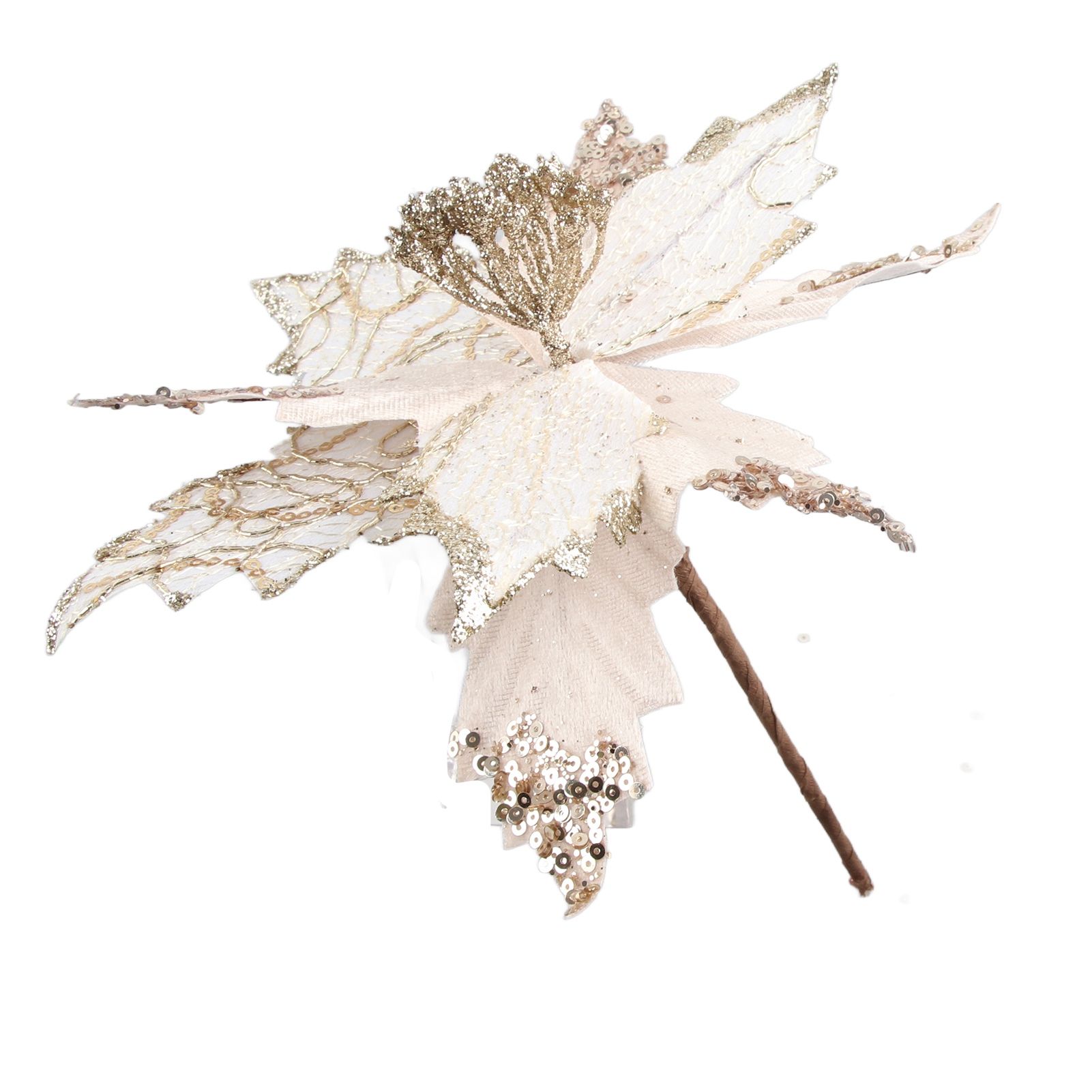 Christmas Flower Simulation Christmas Tree Decoration Christmas Glitter Flower view 3