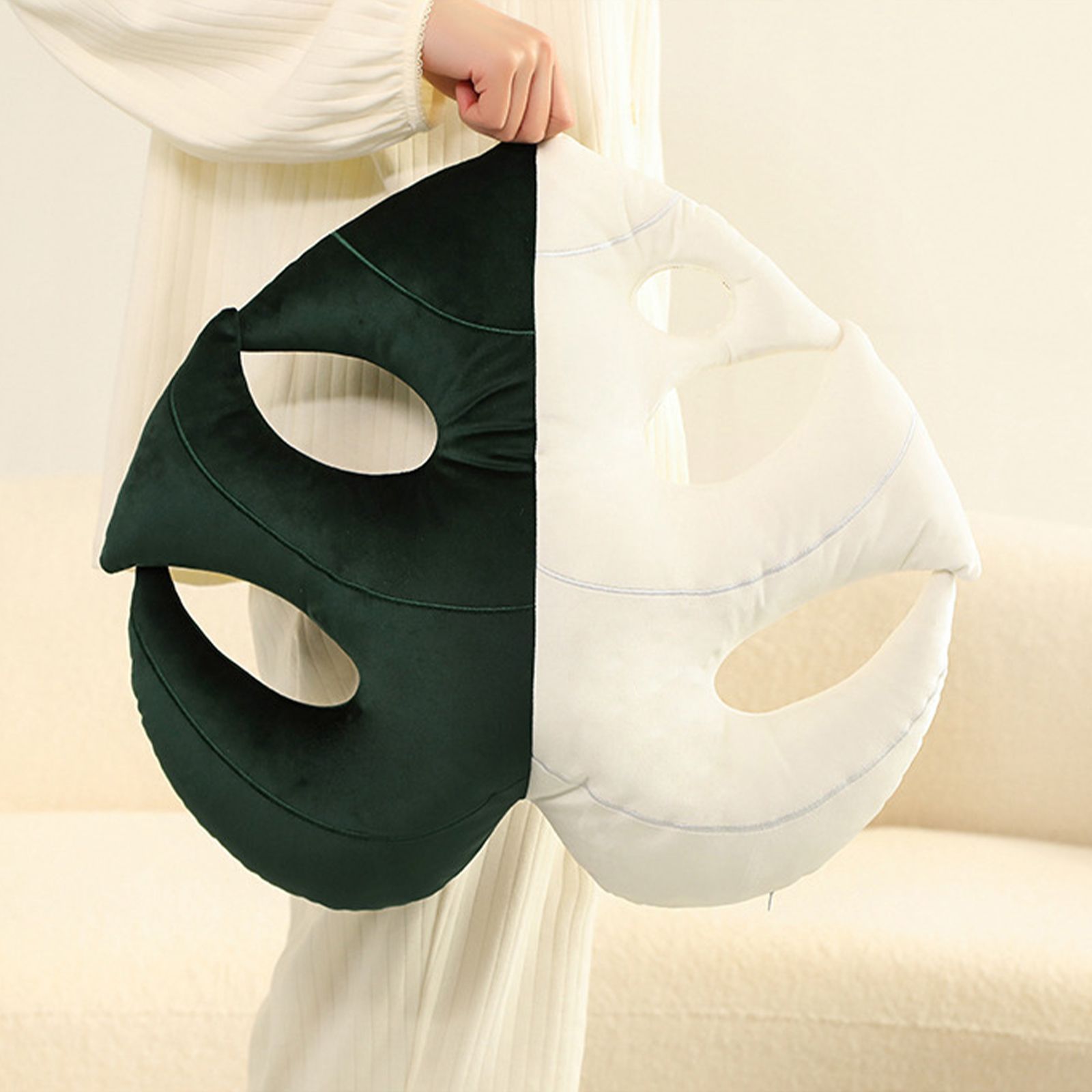 Turtle Back Bamboo Sofa Pillow Cushion Leaf Shaped Throw Pillow view 15