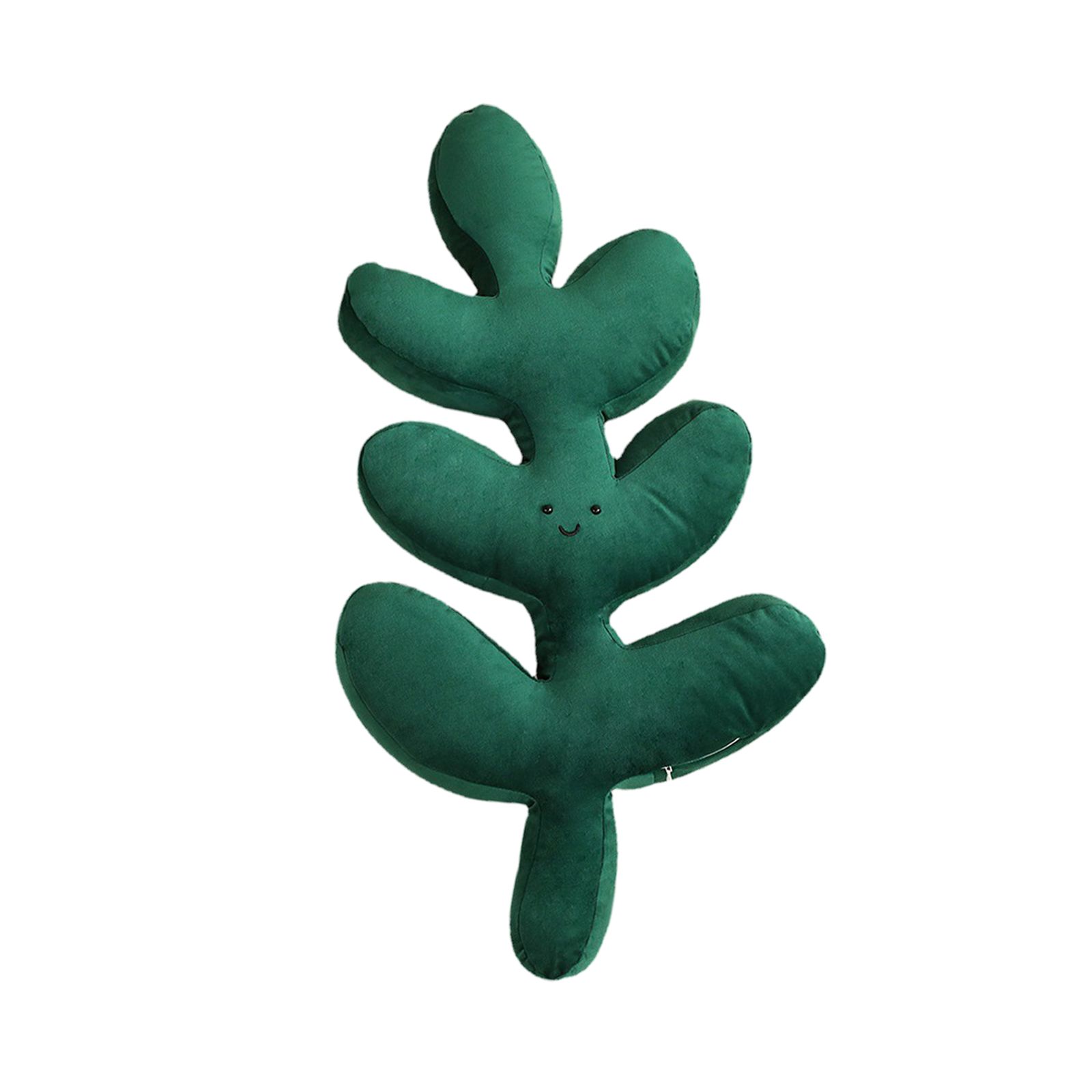 Turtle Back Bamboo Sofa Pillow Cushion Leaf Shaped Throw Pillow