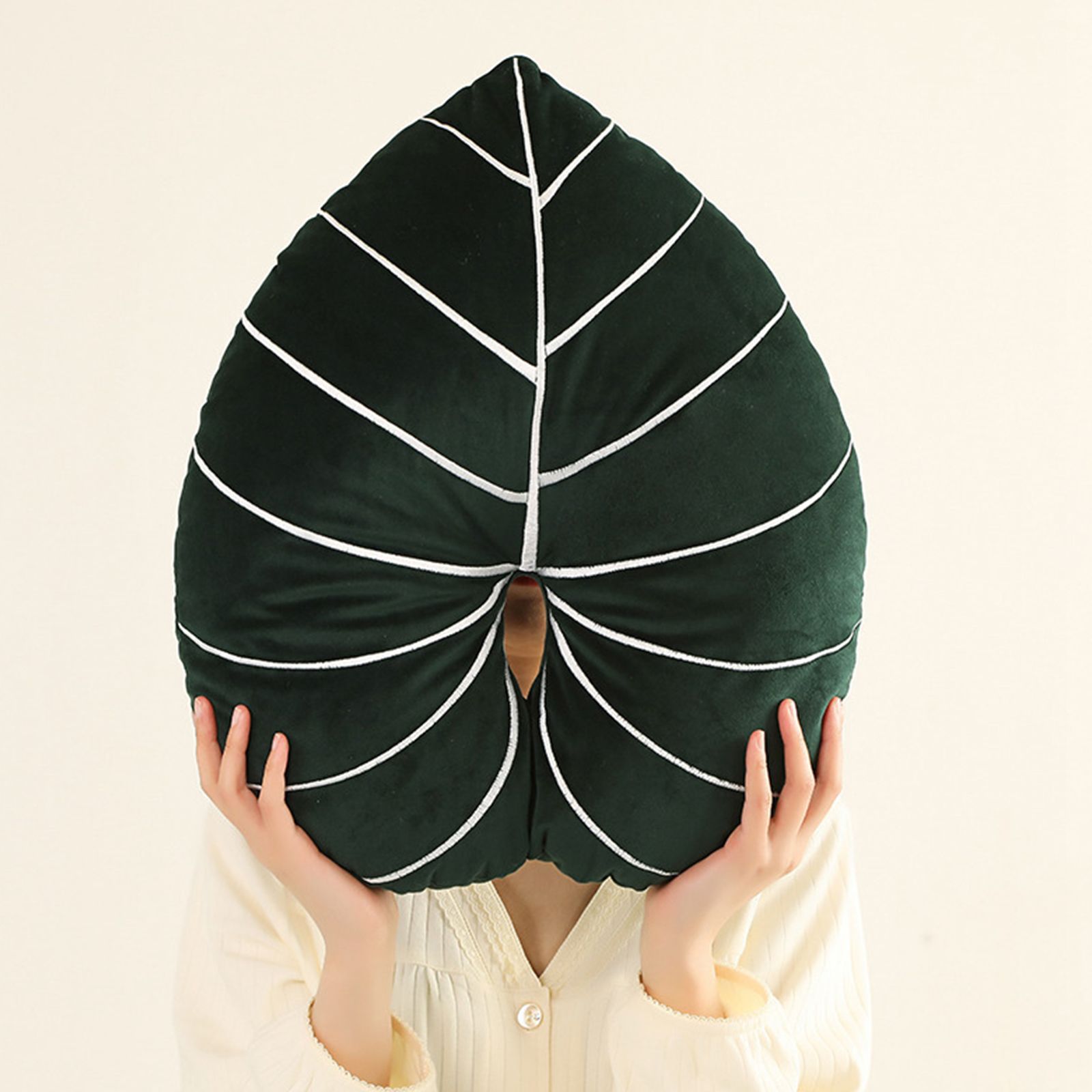 Turtle Back Bamboo Sofa Pillow Cushion Leaf Shaped Throw Pillow view 15