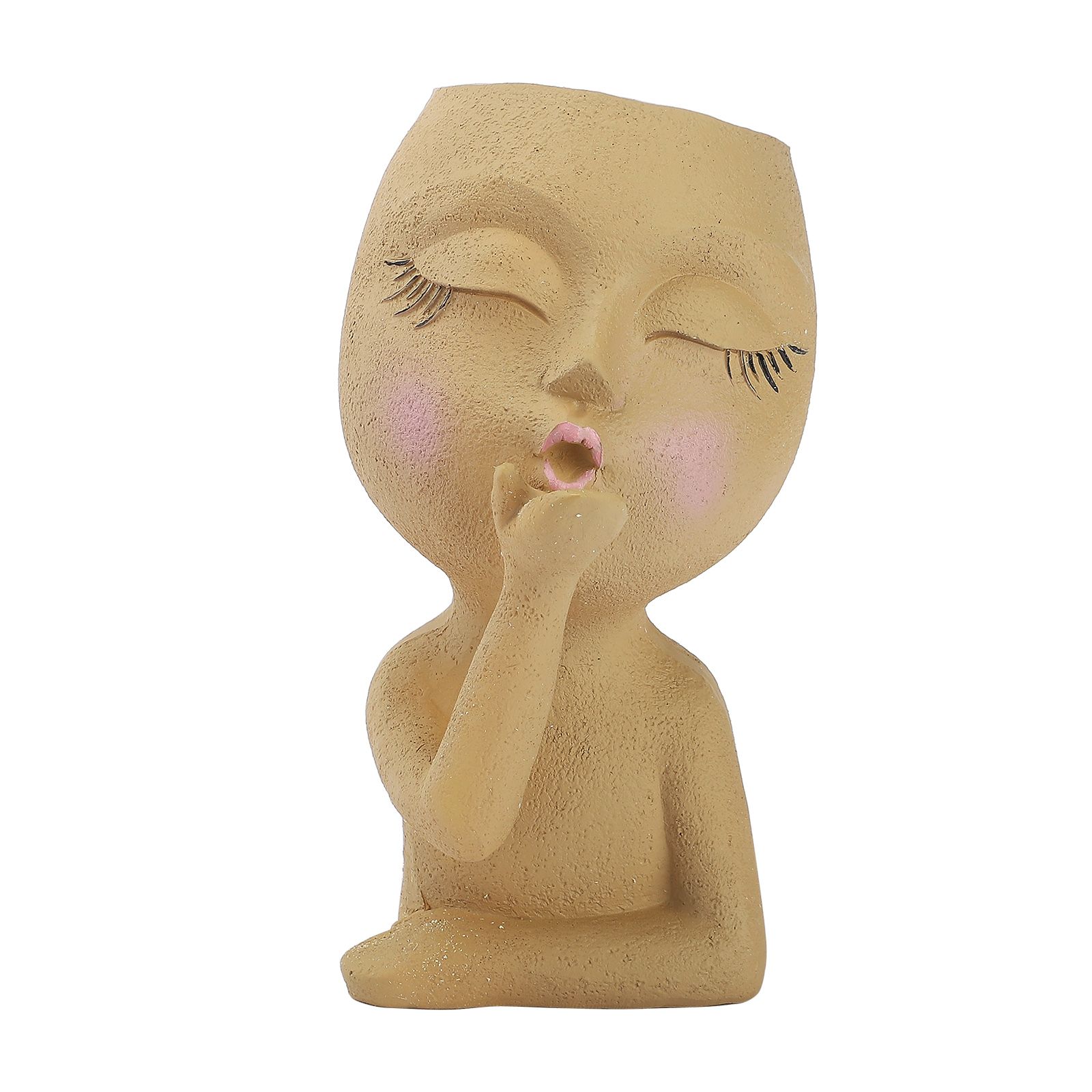 Mannequin Resin Flower Pot Face Flower Pot Garden Decoration view 2