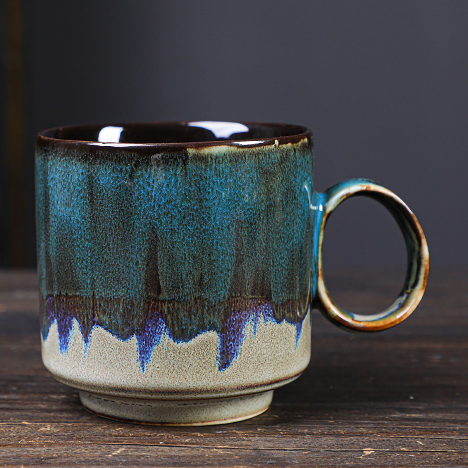 Ceramic Kiln Glaze Coffee Mug Large Capacity Large Handle Coffee Cup for Home view 3
