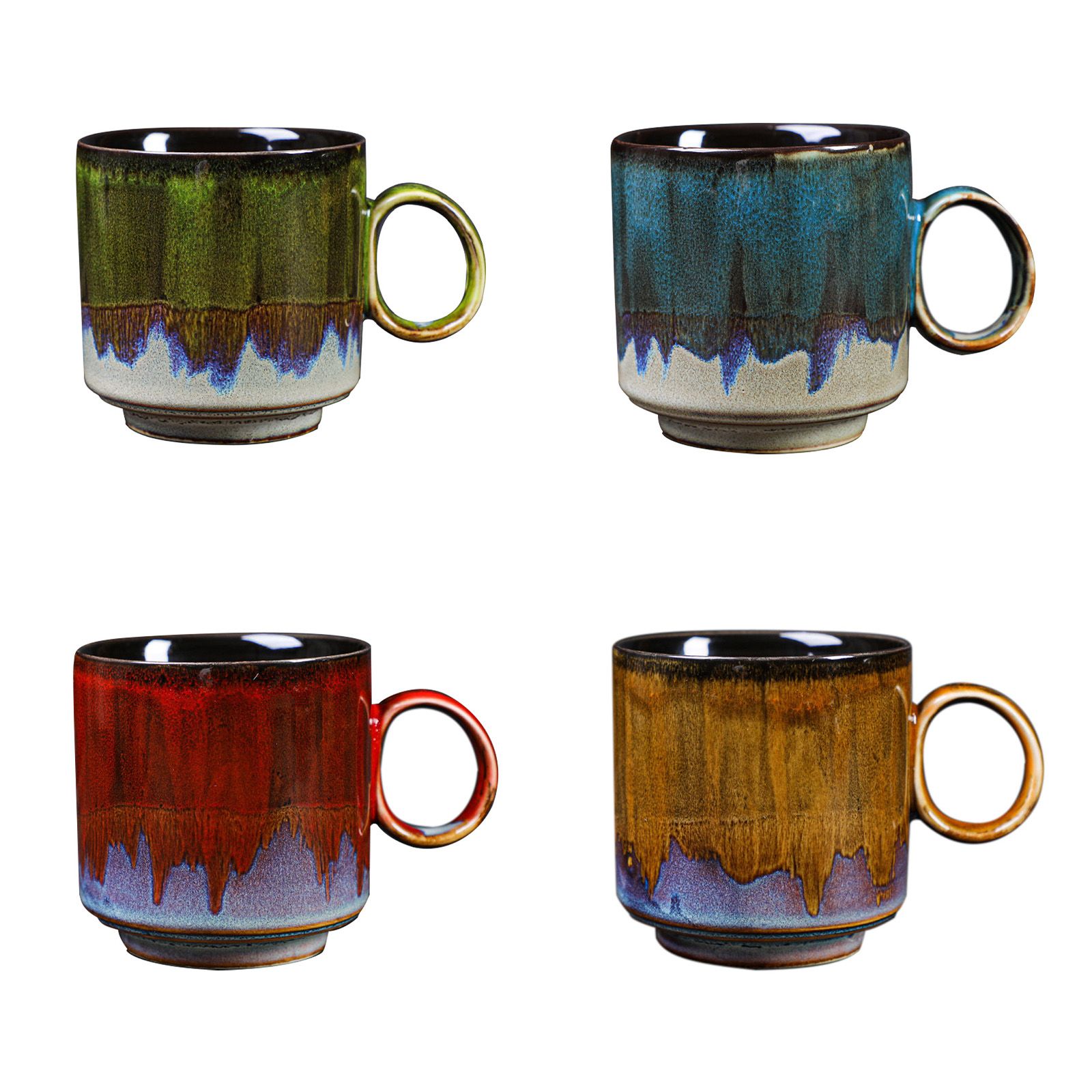 Ceramic Kiln Glaze Coffee Mug Large Capacity Large Handle Coffee Cup for Home view 15