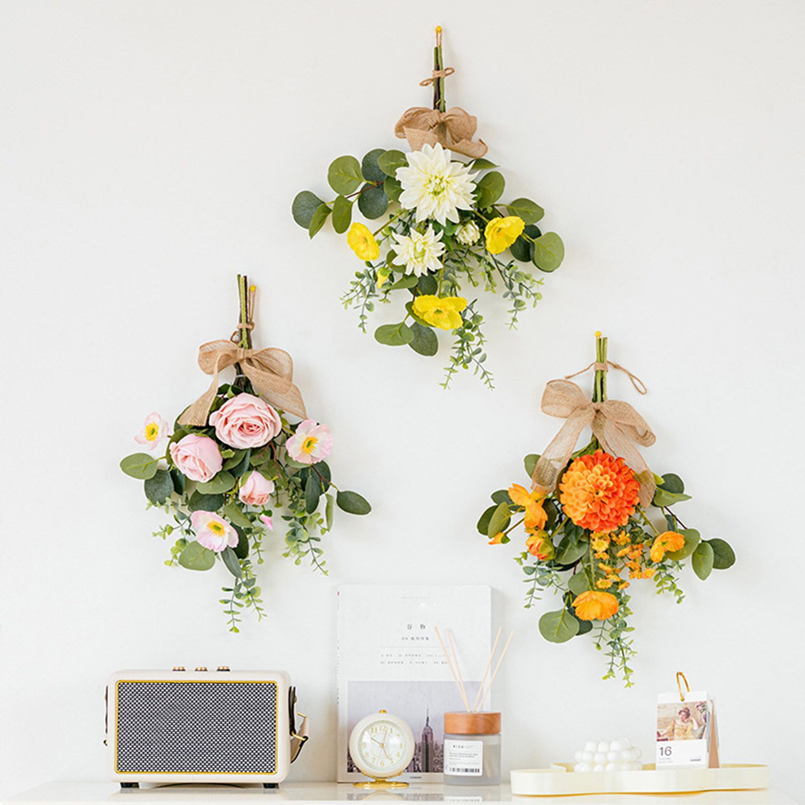 Wall Hanging Artificial Bouquet Lifelike False Flower Bouquet for Wedding view 7