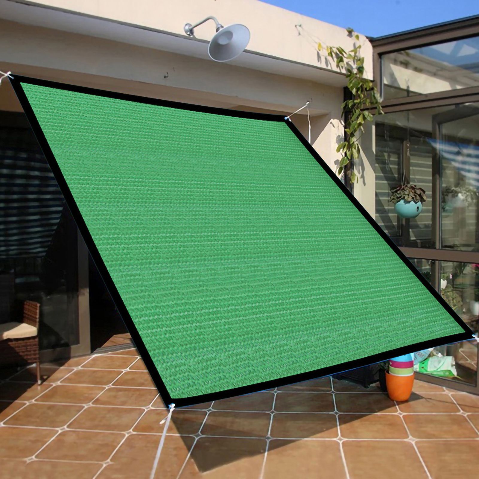 Sun Shade Sail Breathable Farbic Canopy Awning Shelter Rectangle UV Block view 5