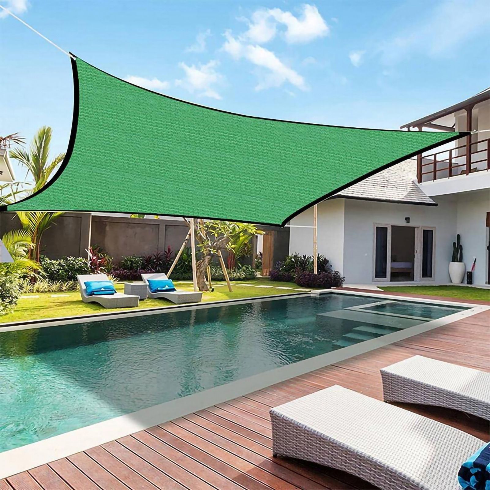 Sun Shade Sail Breathable Farbic Canopy Awning Shelter Rectangle UV Block view 6