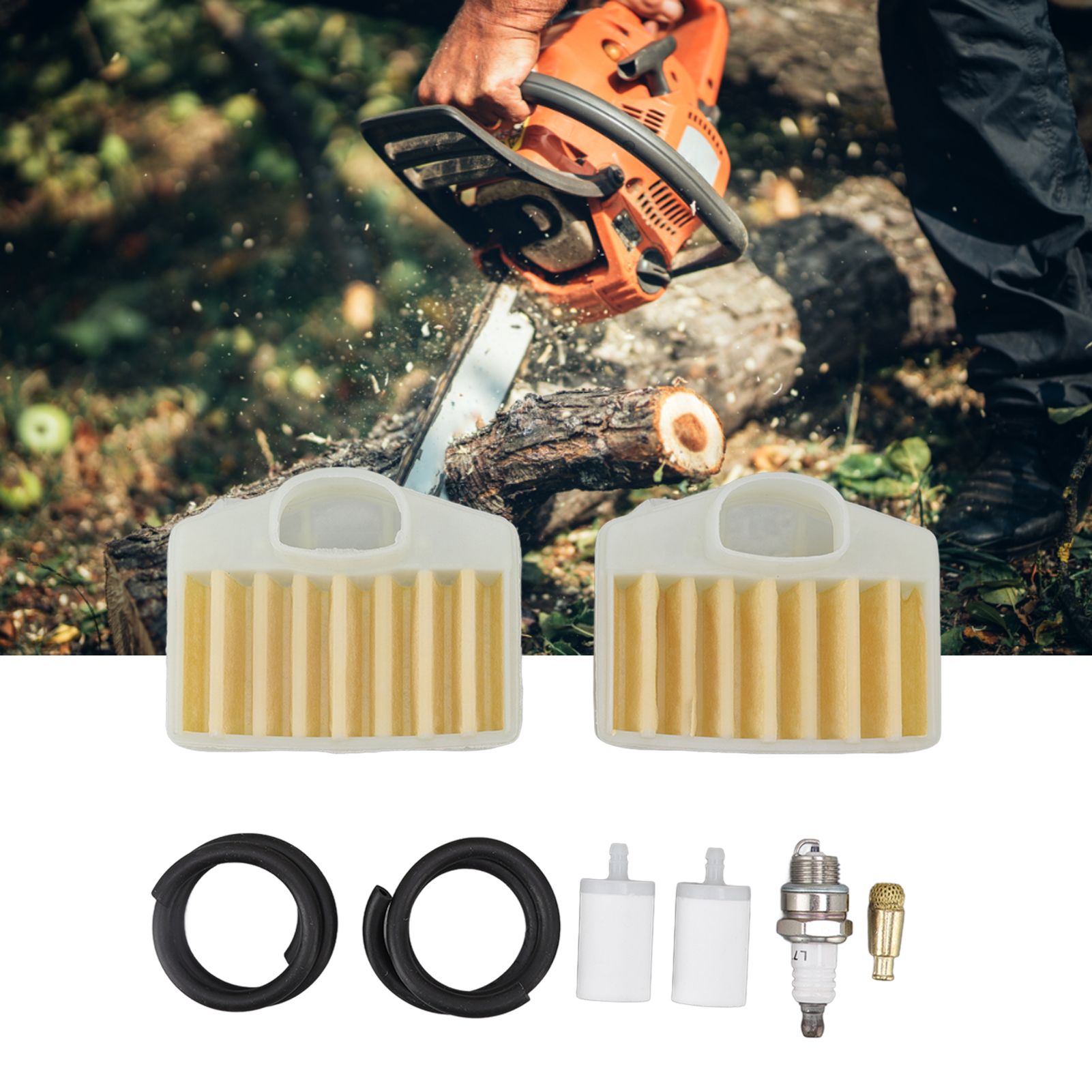 Chainsaw Air Filter Kit Professional Chainsaw Air Filter Spark Plug Set for view 11