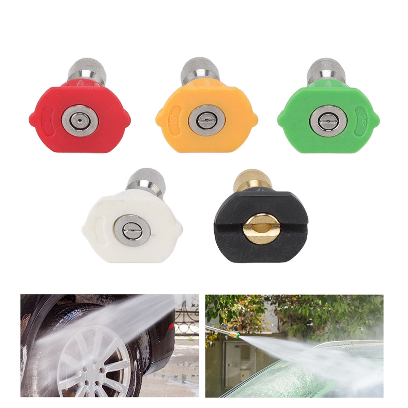 5PCS Pressure Washer Nozzle Big Fan Shape Power Washer Nozzle Tips Rinse Jet view 11