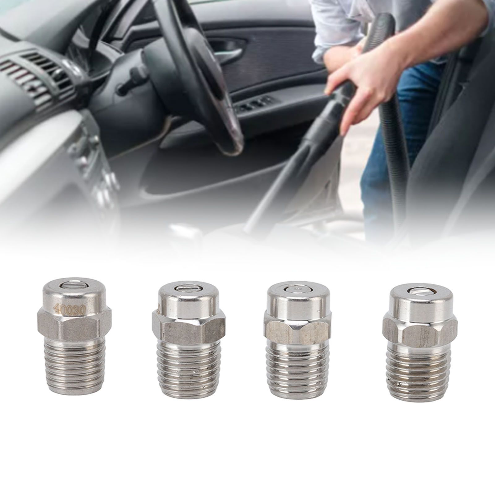 4Pcs Threaded Nozzles 22mm 304 Stainless Steel G1/4 External Thread Pressure view 11