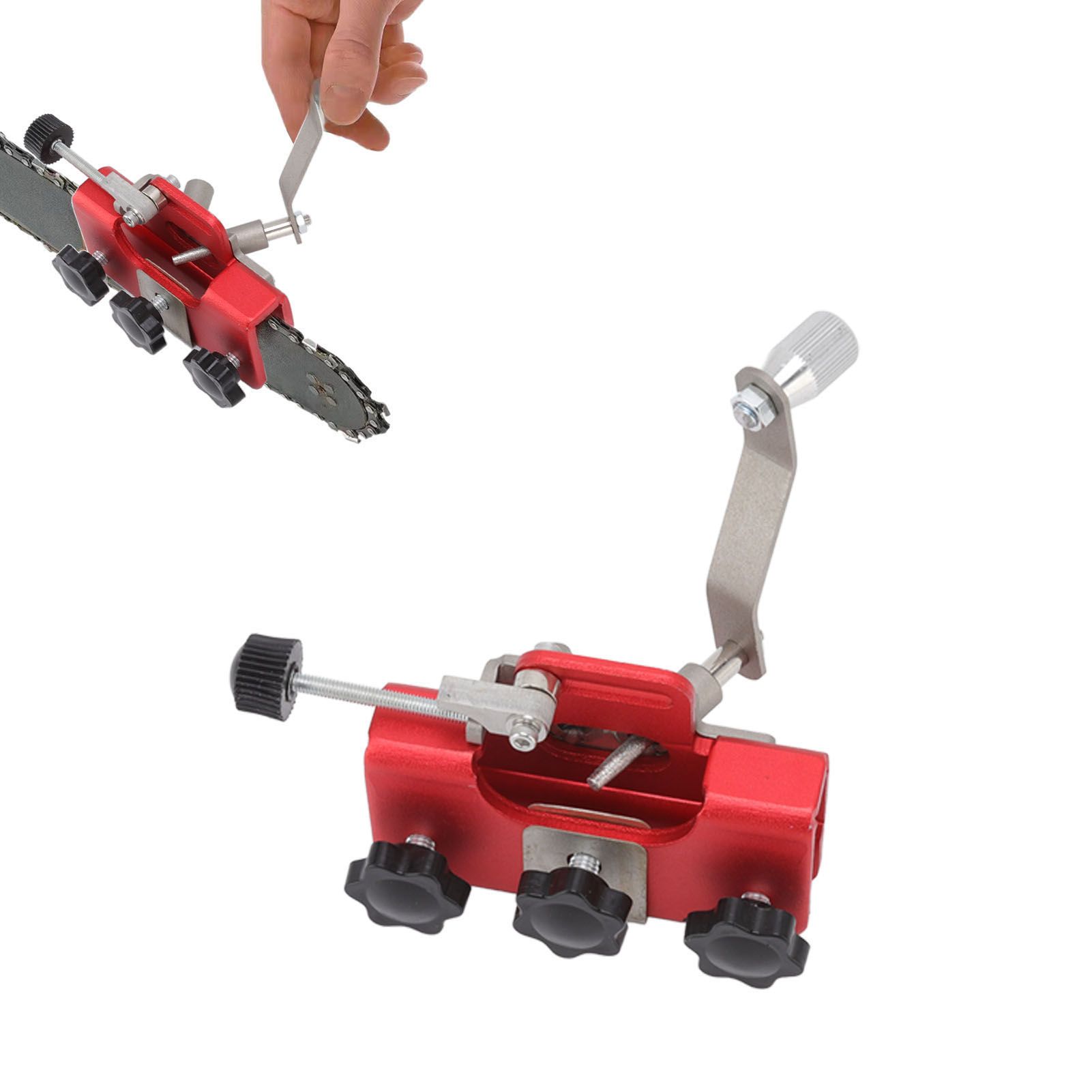 Chainsaw Sharpener Portable Lightweight Hand Crank Chain Sharpening Jig for view 11