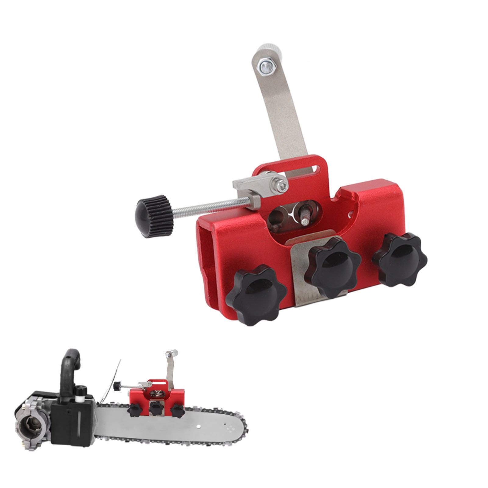 Chainsaw Sharpener Portable Lightweight Hand Crank Chain Sharpening Jig for view 12