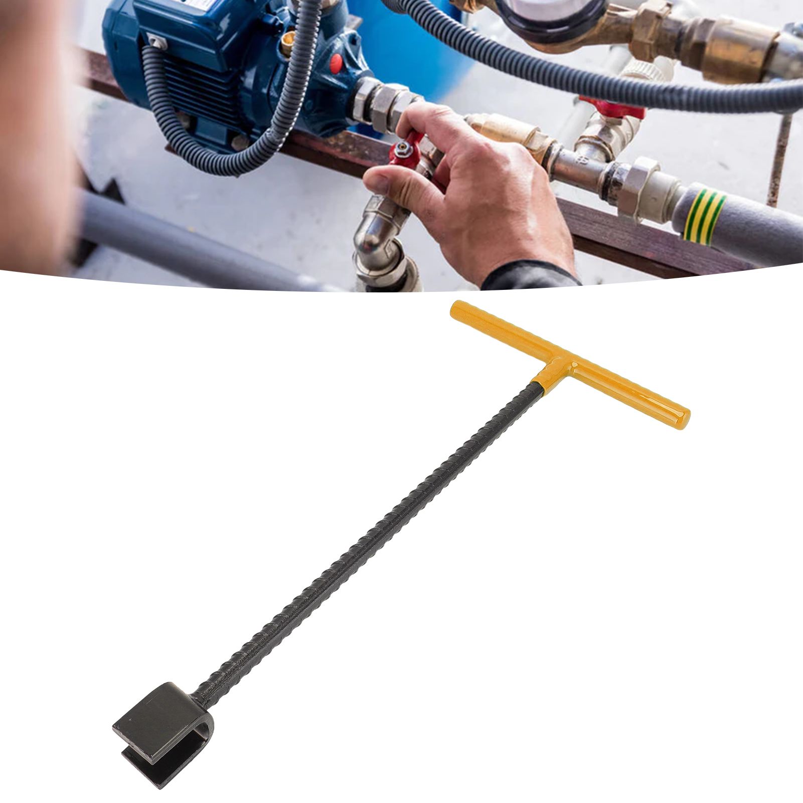 Steel Water Meter Key Wrench Multifunction T Handle Curb Key With 4 Way view 12