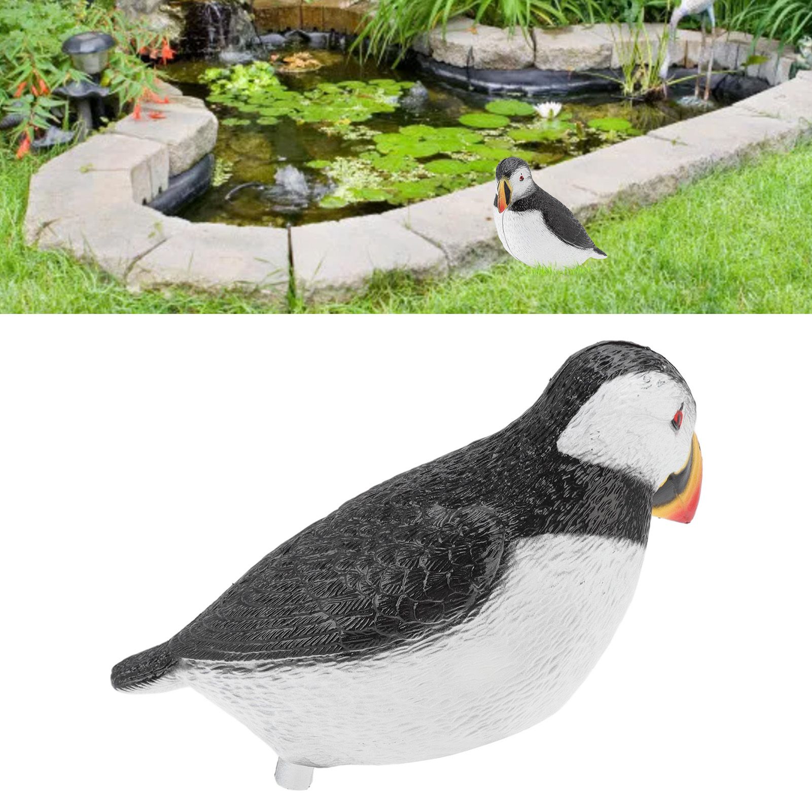 Seabird Figurine Lifelike Vivid Hand Carved Plastic Seabird Sculpture Outdoor view 12