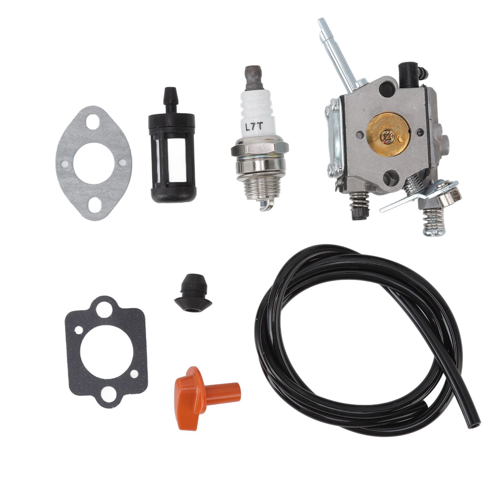 Trimmer Carburetor Replacement 4126 120 0600 Fuel Line Spark Plug and Filter view 2