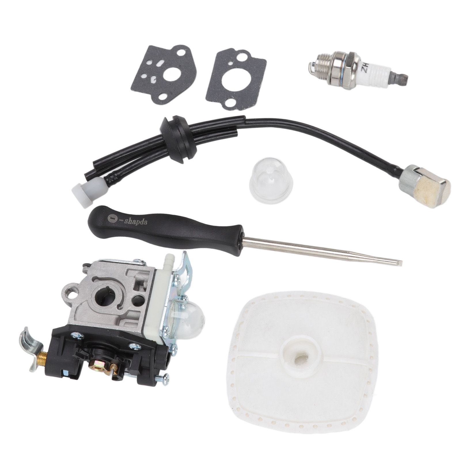 Leaf Blower Carburetor Kit Gasket Primer Bulb Cover Fuel Line Assembly Filter view 4