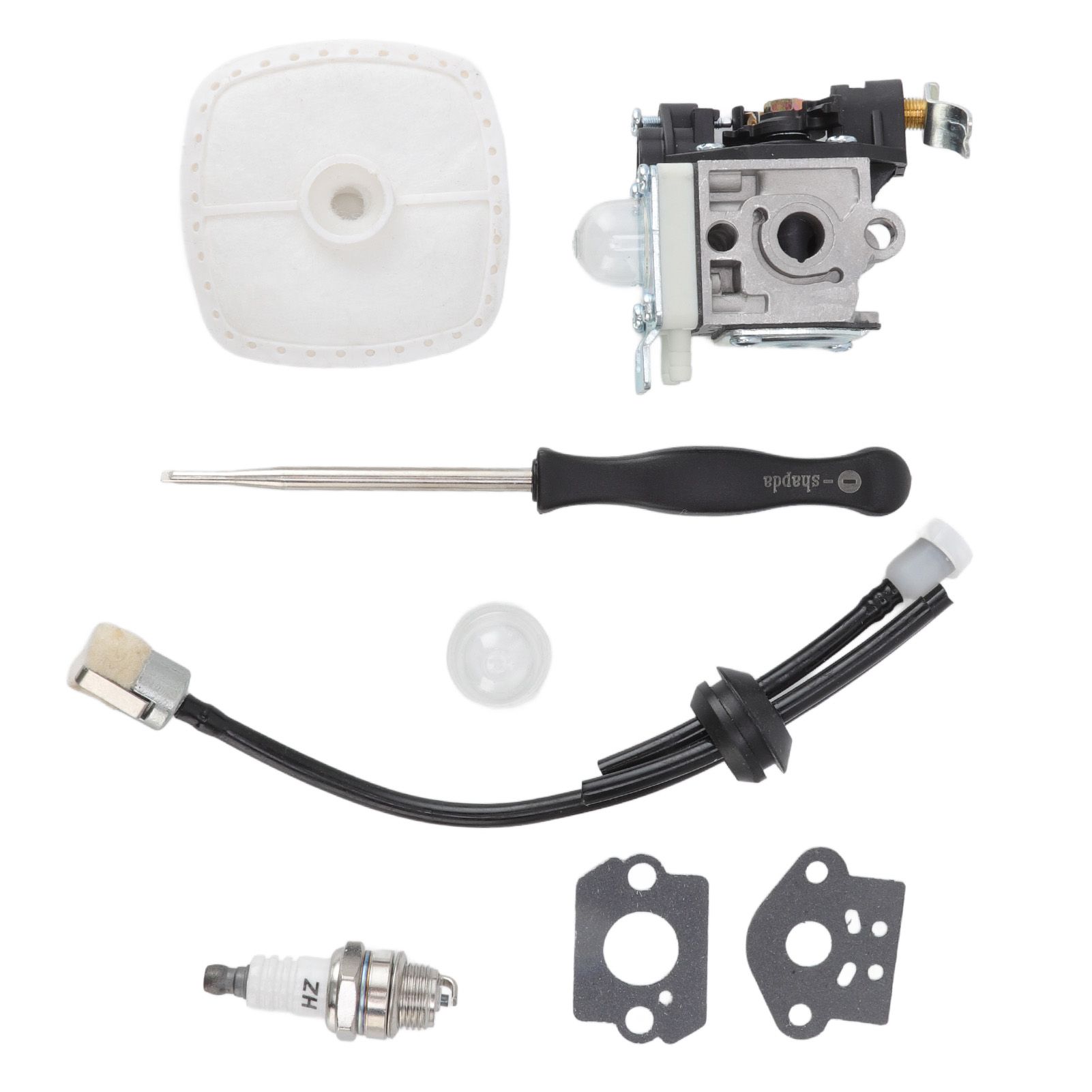 Leaf Blower Carburetor Kit Gasket Primer Bulb Cover Fuel Line Assembly Filter view 7