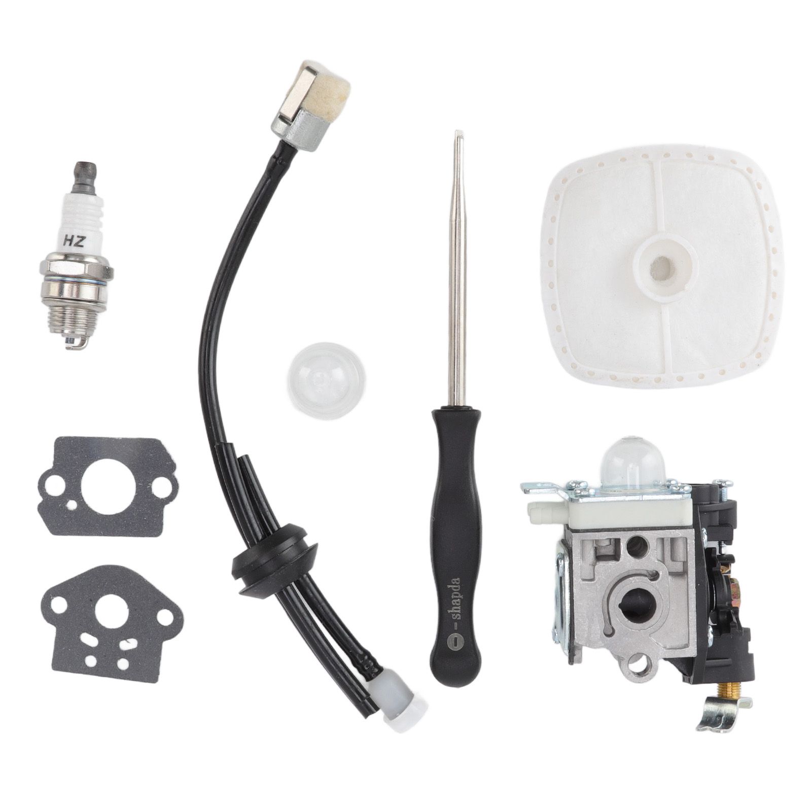 Leaf Blower Carburetor Kit Gasket Primer Bulb Cover Fuel Line Assembly Filter view 8