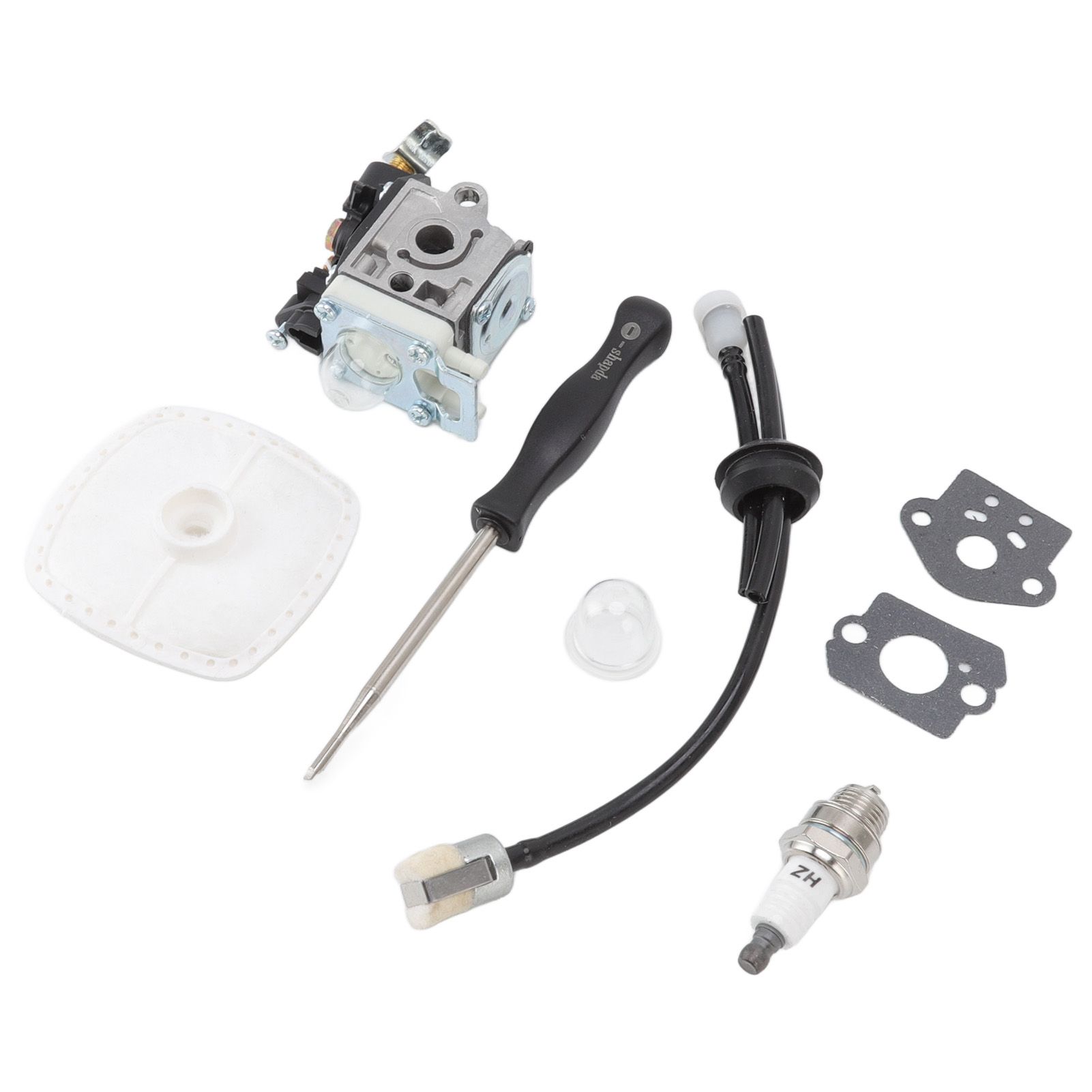 Leaf Blower Carburetor Kit Gasket Primer Bulb Cover Fuel Line Assembly Filter view 9