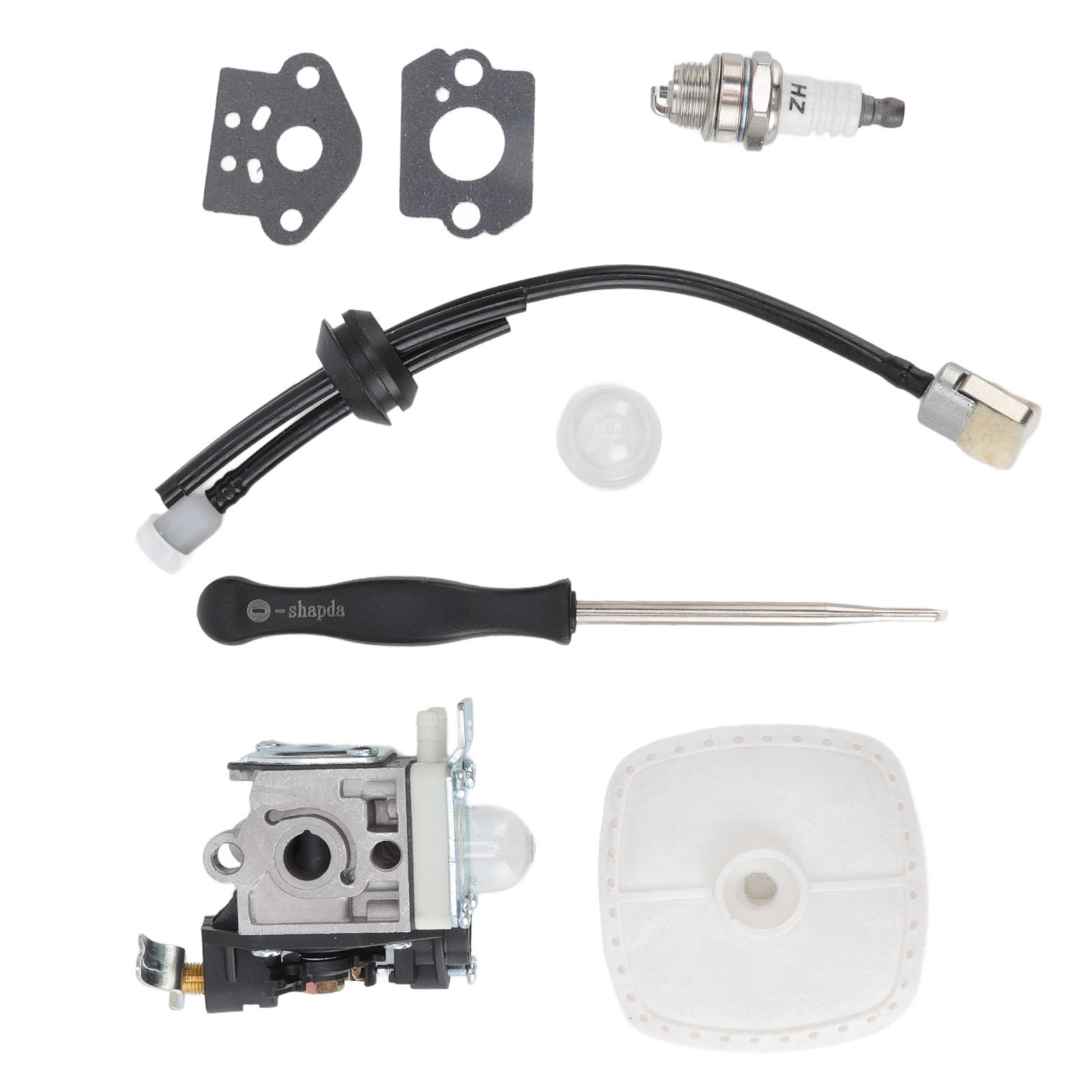 Leaf Blower Carburetor Kit Gasket Primer Bulb Cover Fuel Line Assembly Filter view 10