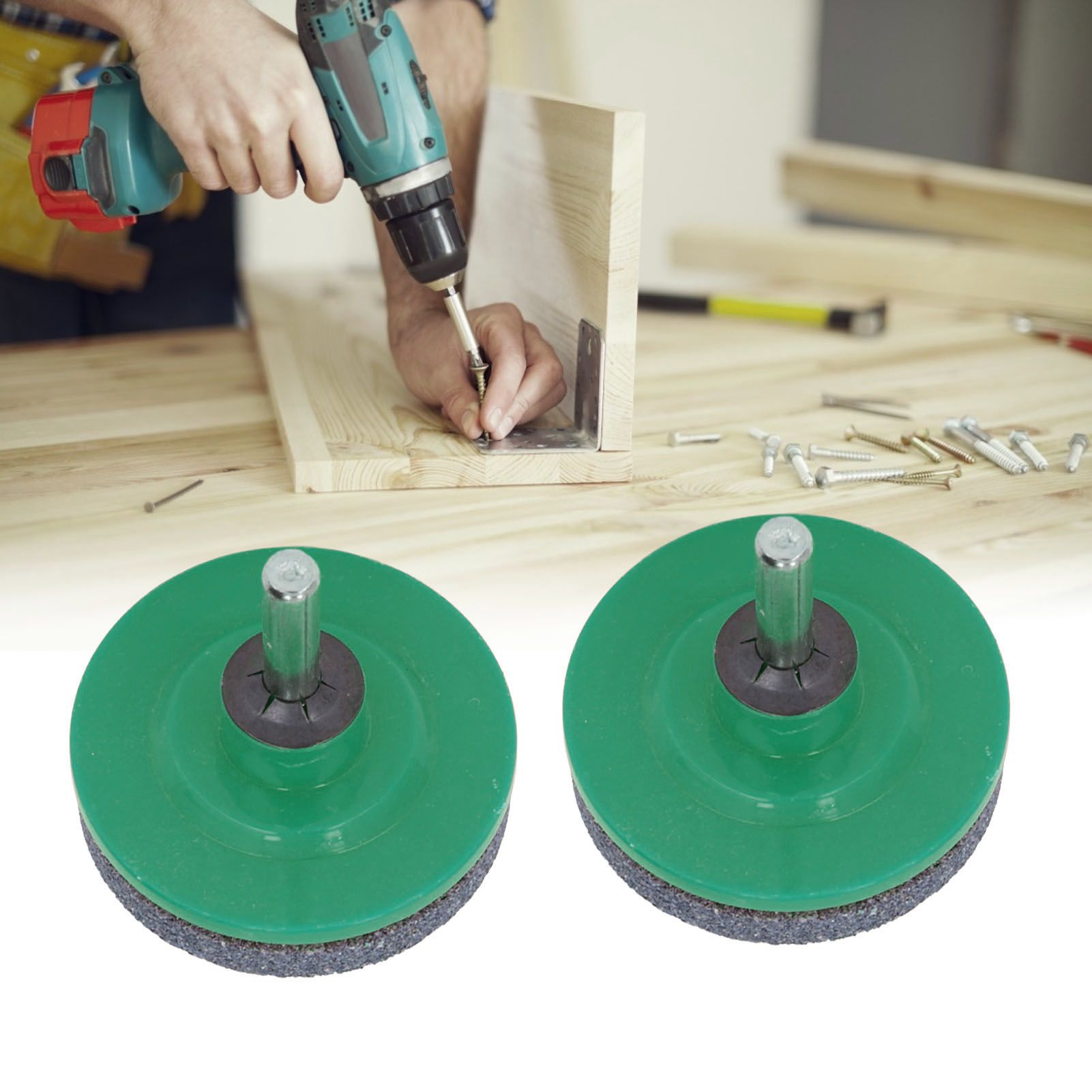 2Pcs Lawn Mower Blade Sharpener Stainless Steel ABS Drill Blade Accessories view 12