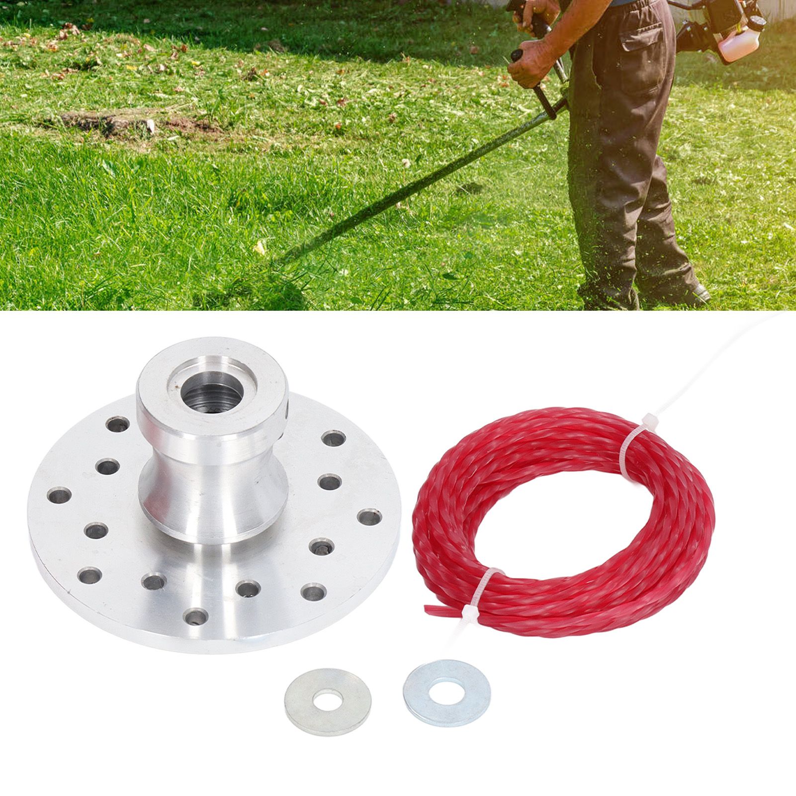 Trimmer Head Aluminum Multiple Holes with Twisted Ropes Strimmer Accessories view 11