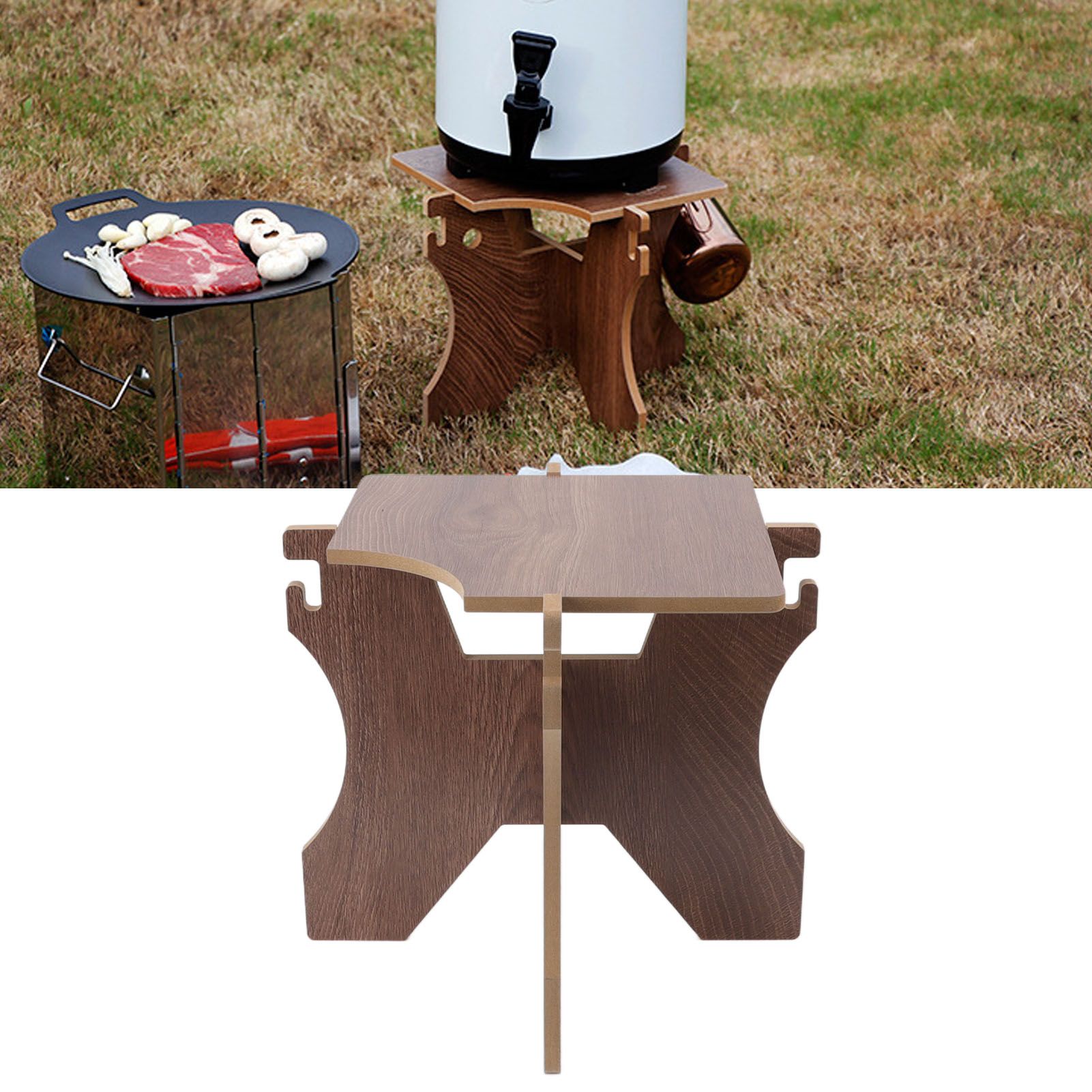 Outdoor Camping Bucket Rack MDF Cup Hanging Design Folding Portable Storage view 11