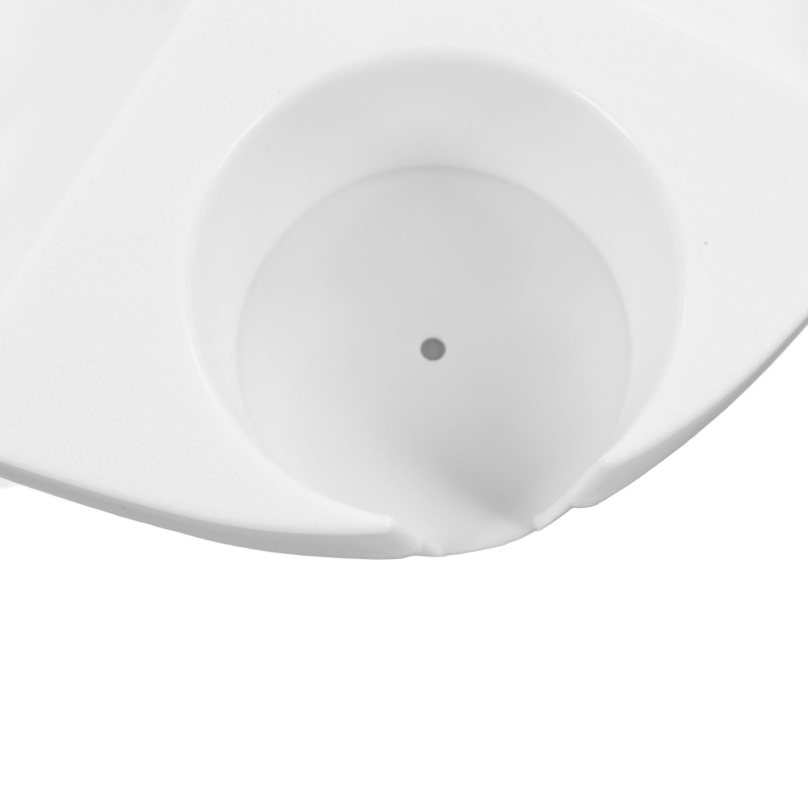 Beach Umbrella Table Tray White Round Umbrella Tray with 4 Cup Holder for view 14