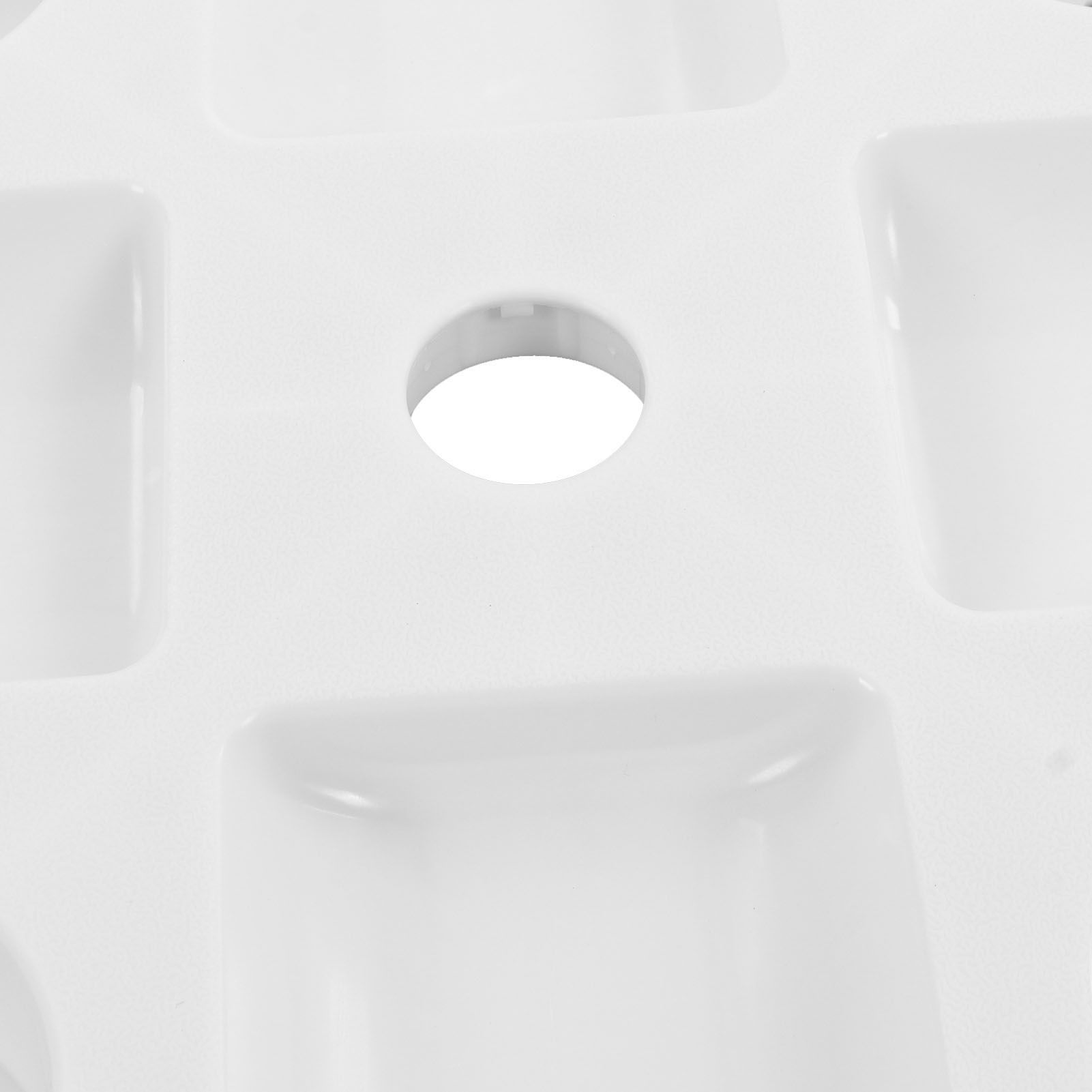 Beach Umbrella Table Tray White Round Umbrella Tray with 4 Cup Holder for view 15