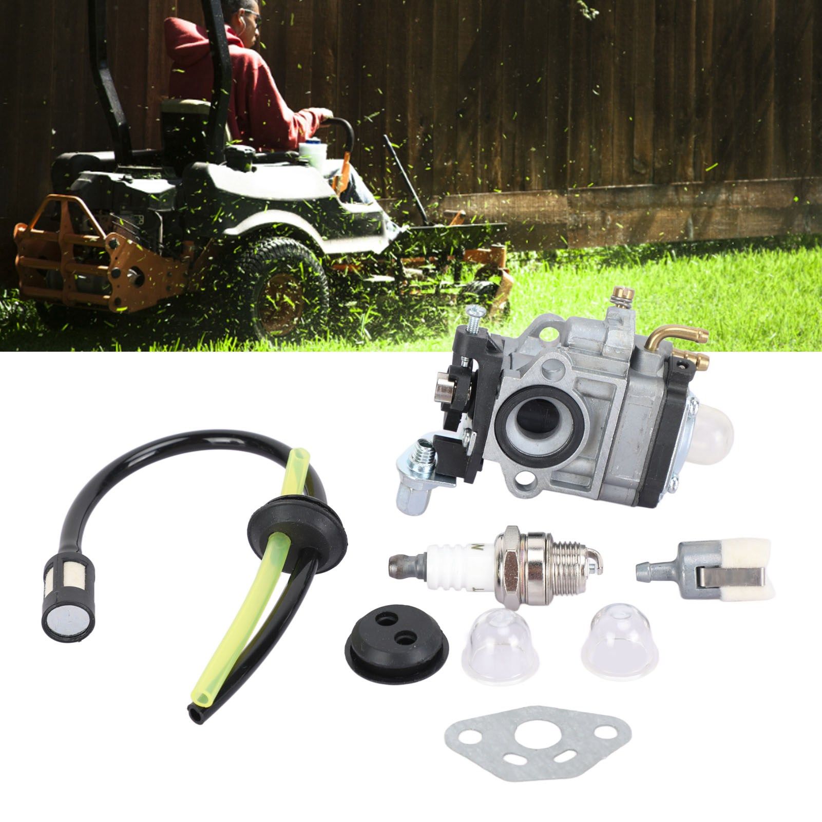 Lawn Mower Carburetor Kit Spark Plug Filter Line for TH23 TH26 TH34 23CC 25CC view 12