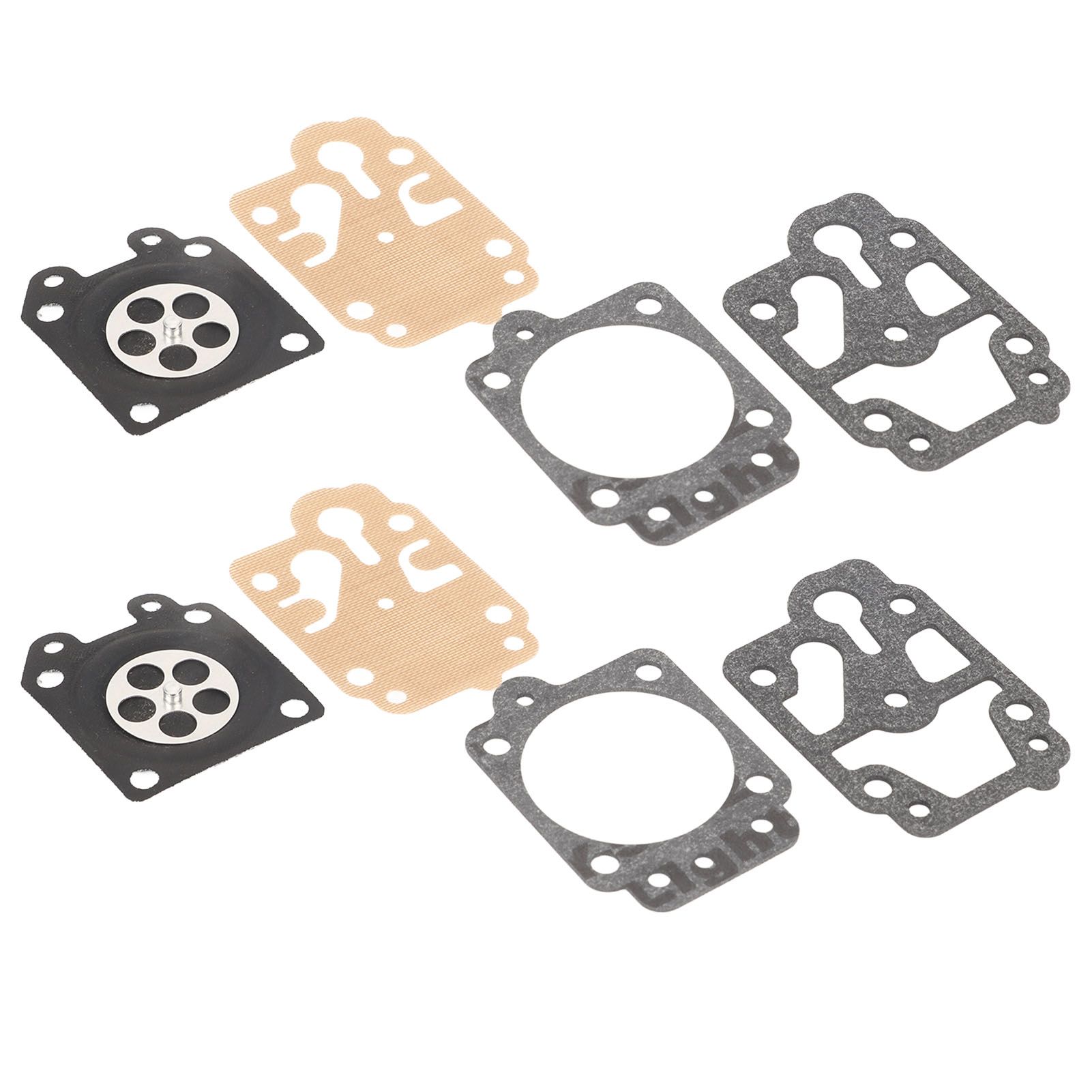 2Set Carburetor Diaphragm Repair Gasket Kits Carburetor Service Kit with Paper view 2