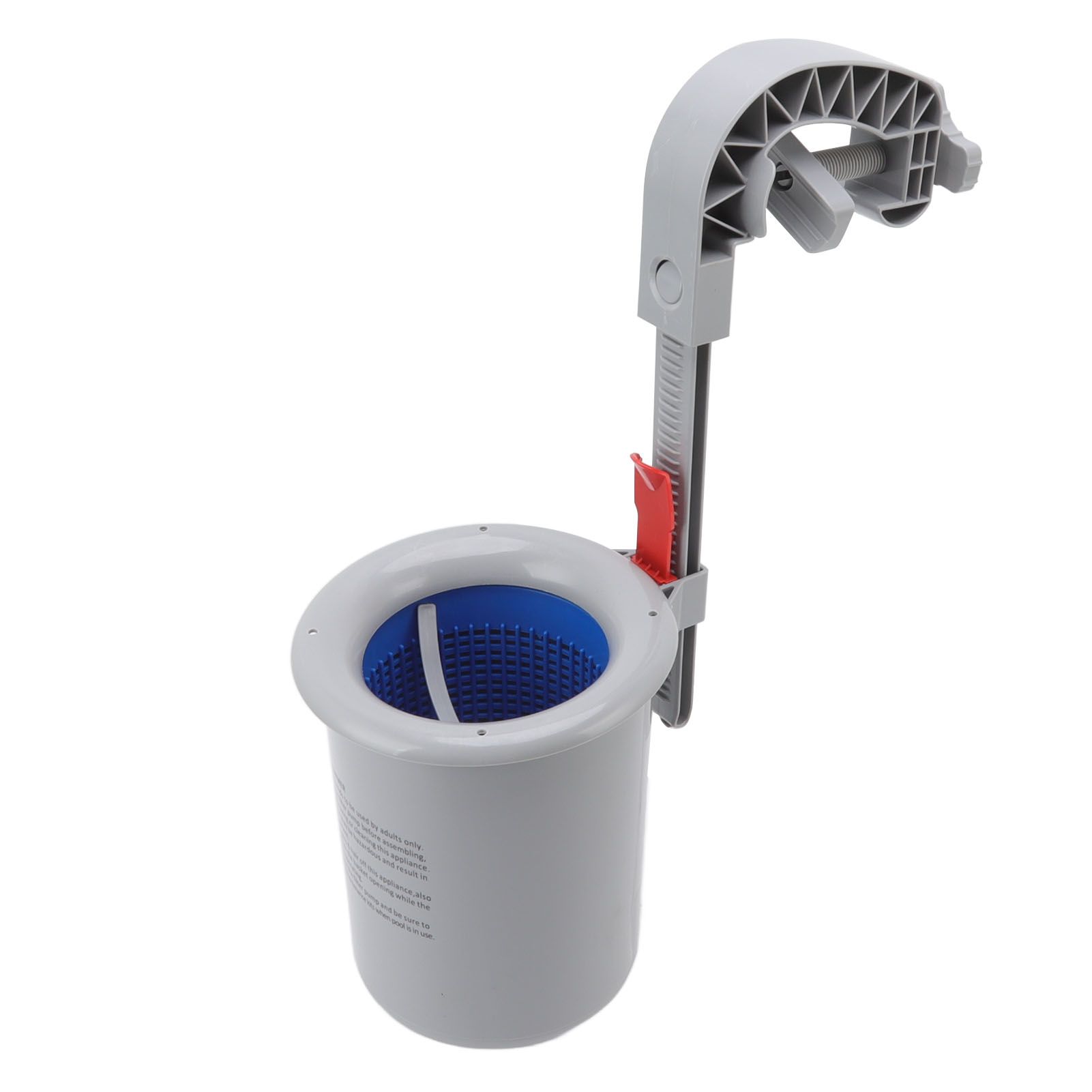 Pool Surface Skimmer Plastic Gray Wall Mounted Automatic Cleaner Filter Debris view 3