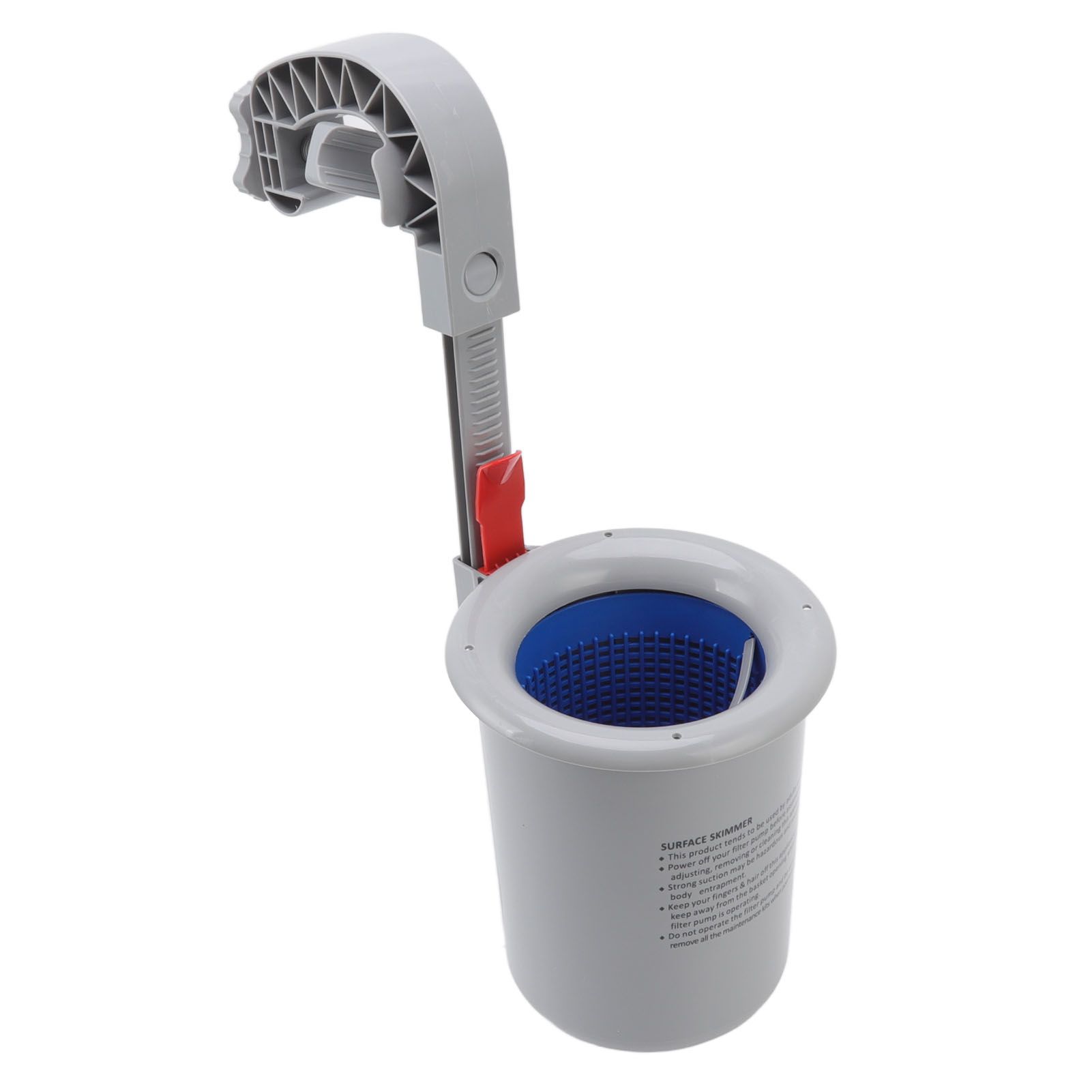 Pool Surface Skimmer Plastic Gray Wall Mounted Automatic Cleaner Filter Debris view 6