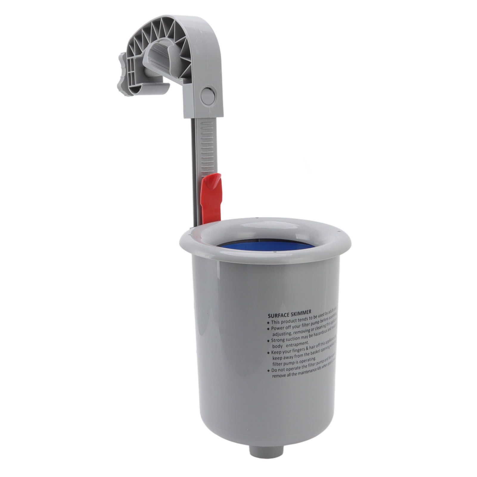 Pool Surface Skimmer Plastic Gray Wall Mounted Automatic Cleaner Filter Debris view 7