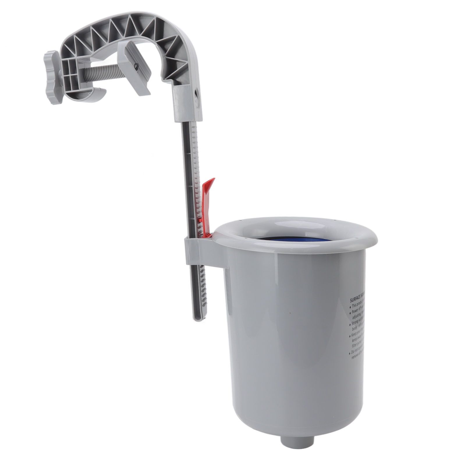 Pool Surface Skimmer Plastic Gray Wall Mounted Automatic Cleaner Filter Debris view 9