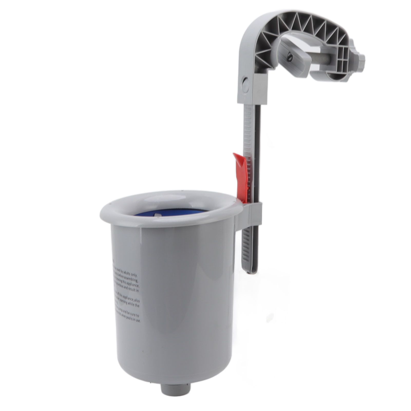 Pool Surface Skimmer Plastic Gray Wall Mounted Automatic Cleaner Filter Debris view 10