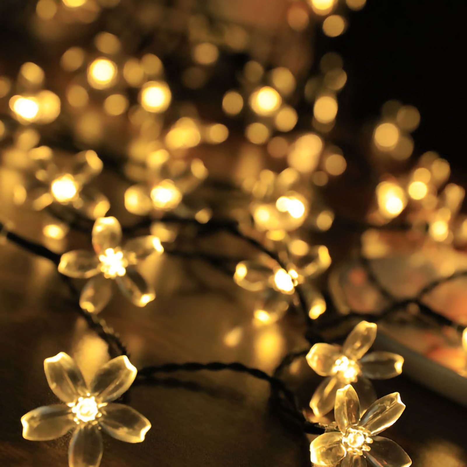Sakura String Lights Solar Energy LED Waterproof Decoration Light for Outdoor view 3