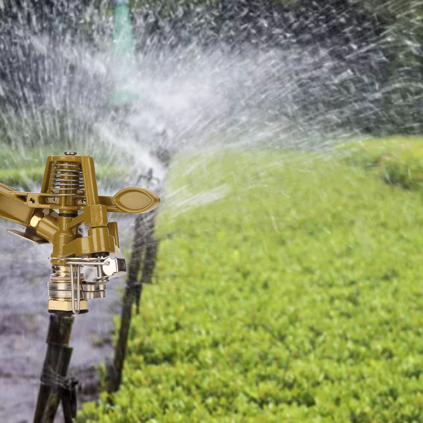 G1/2 Male Thread Watering Sprinkler Head 360 Degree Automatic Rotation 15m view 11