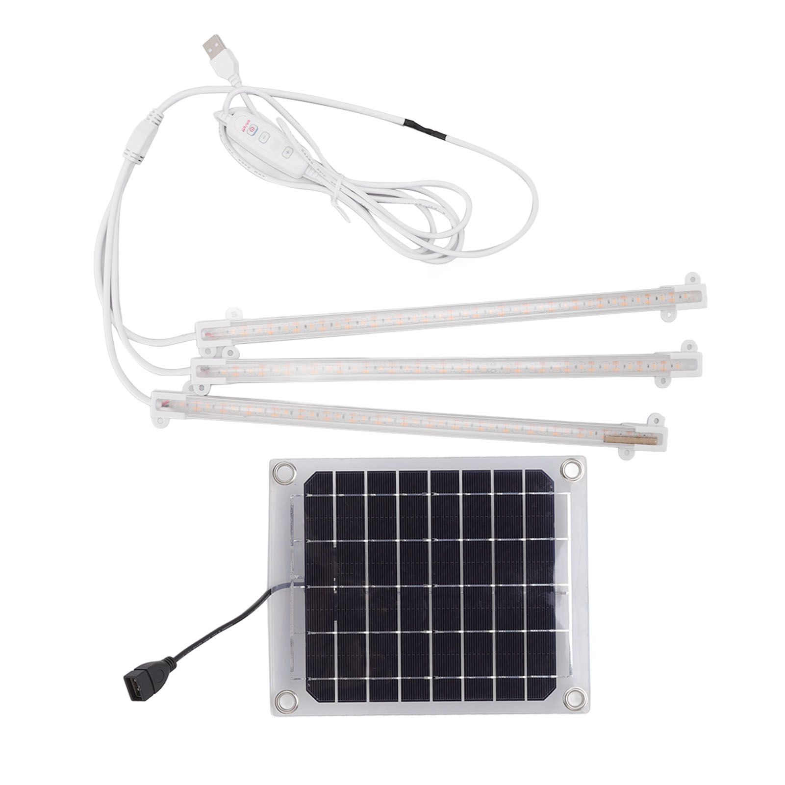 Solar Plant Grow Light LED Plant Grow Light Strip for Balcony Greenhouse Herbs