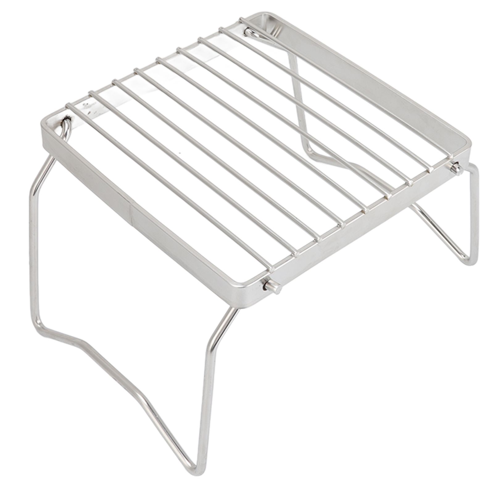 Folding Campfire Grill Stainless Steel Grid Shaped Camping Grill Grate Picnic view 2