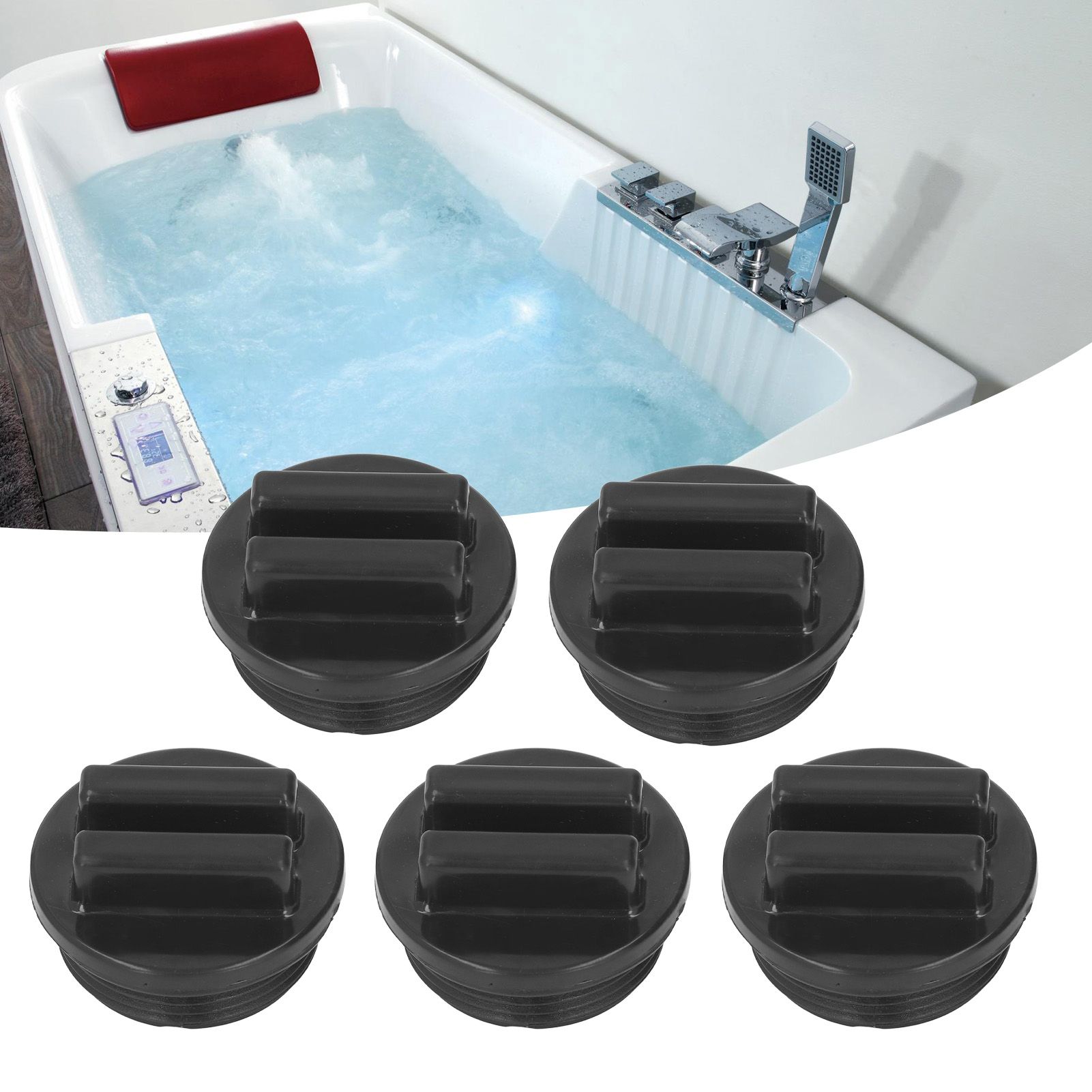 5Pcs G1 1/2 Male Thread Winter Plug Pool Return Line Filter Drain Plug with O view 11