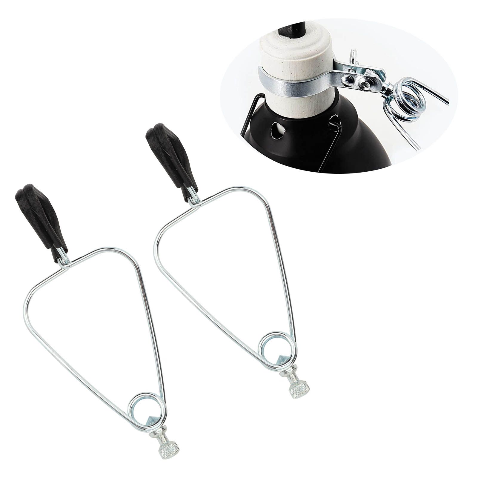 2 Sets Lampshade Holder Iron Reptile Clamp Stand Fixture for Tortoise Lizard view 11