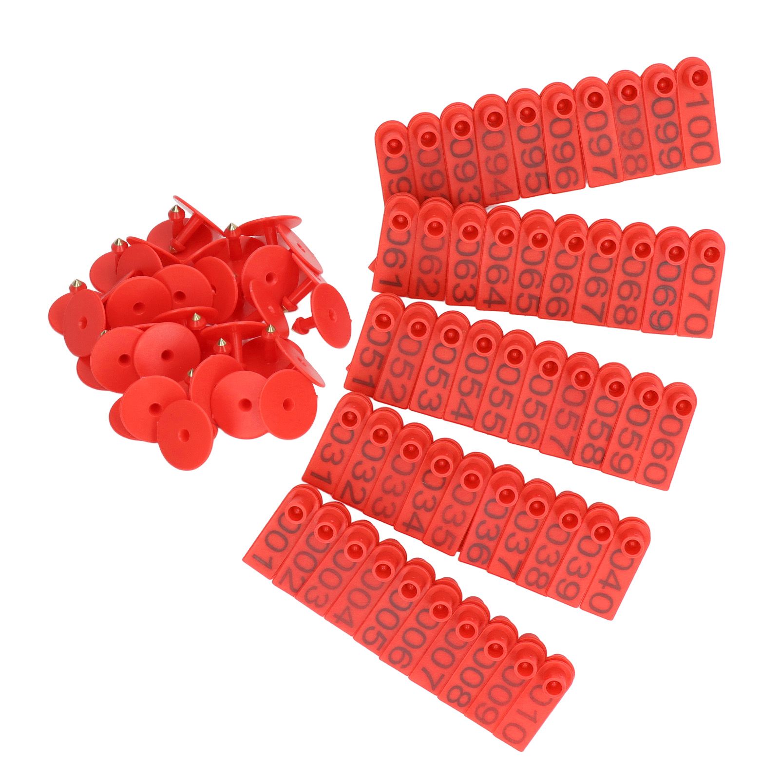 100 Sets Numbered Cattle Ear Tags Accurate Livestock Identification Card for view 3
