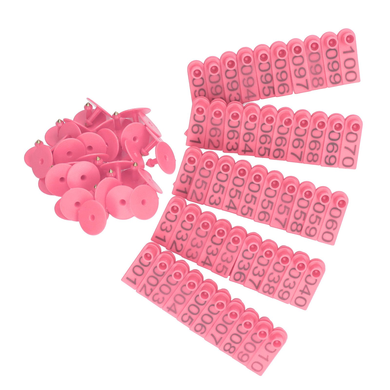 100 Sets Numbered Cattle Ear Tags Accurate Livestock Identification Card for view 3