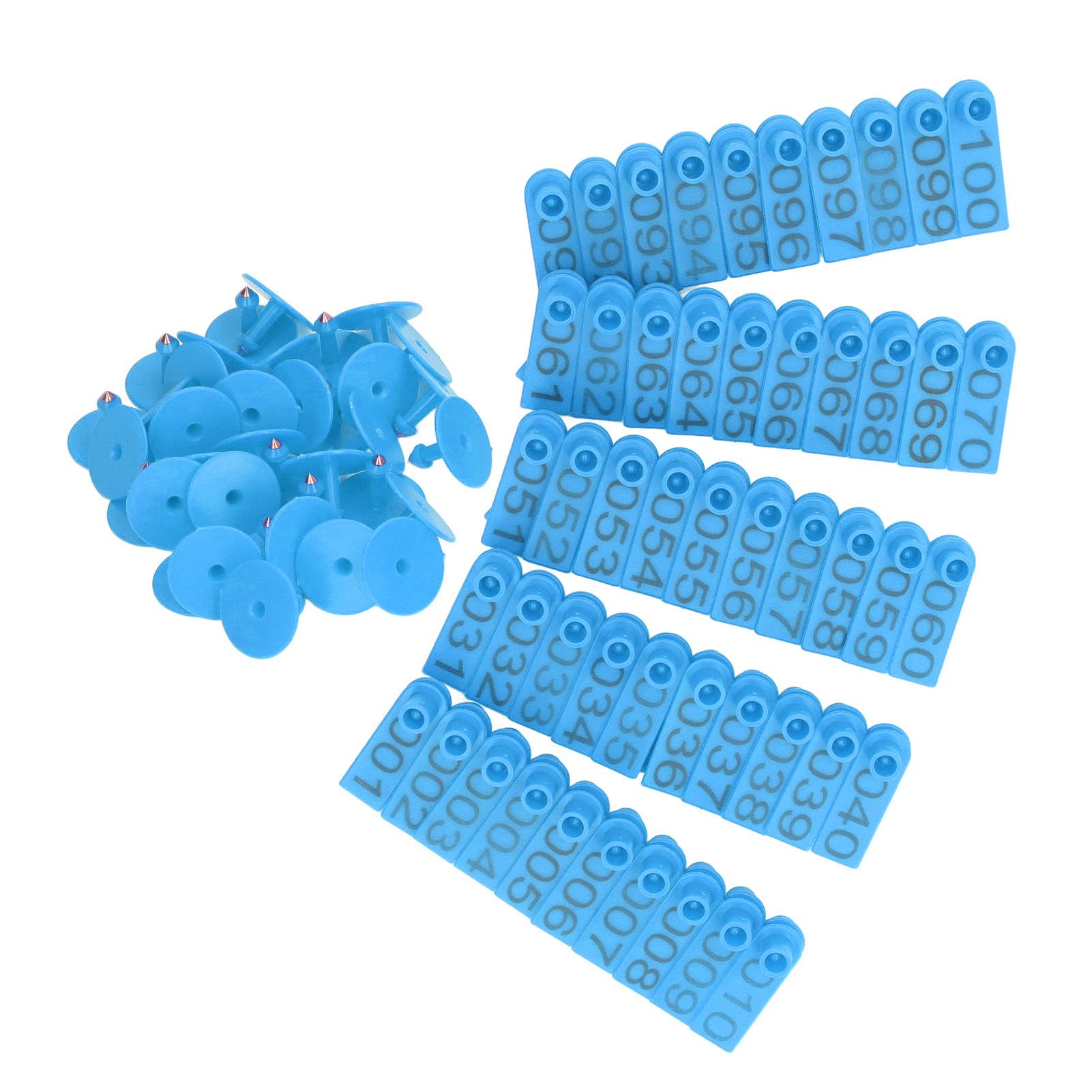 100 Sets Numbered Cattle Ear Tags Accurate Livestock Identification Card for view 3
